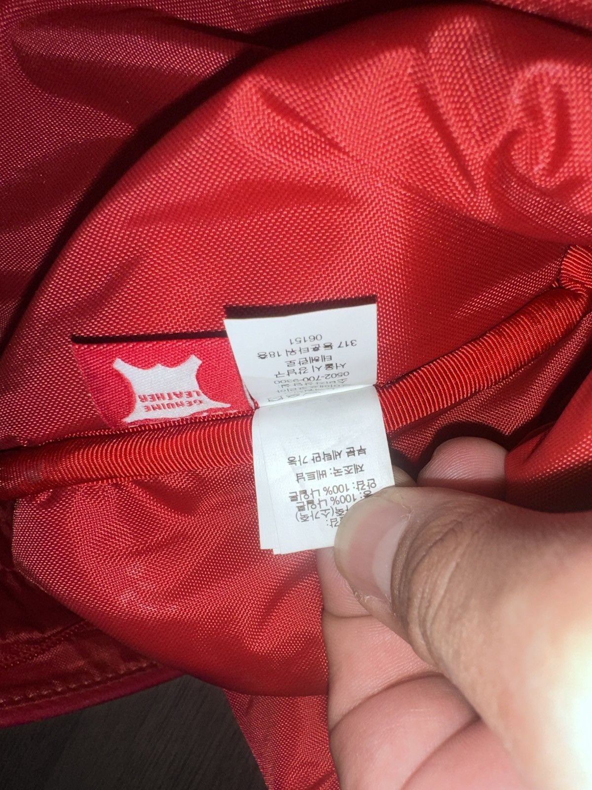 Supreme Supreme - Leather Backpack Red Size ONE SIZE - 21 Thumbnail