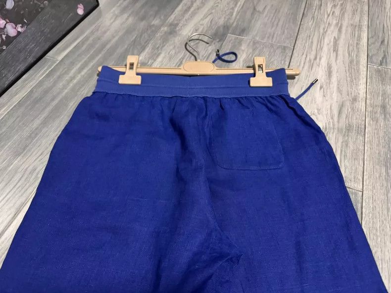 Loro Piana Loro Piana Blue Linen Casual Pants- Size US 40 / EU 56 - 2 Thumbnail