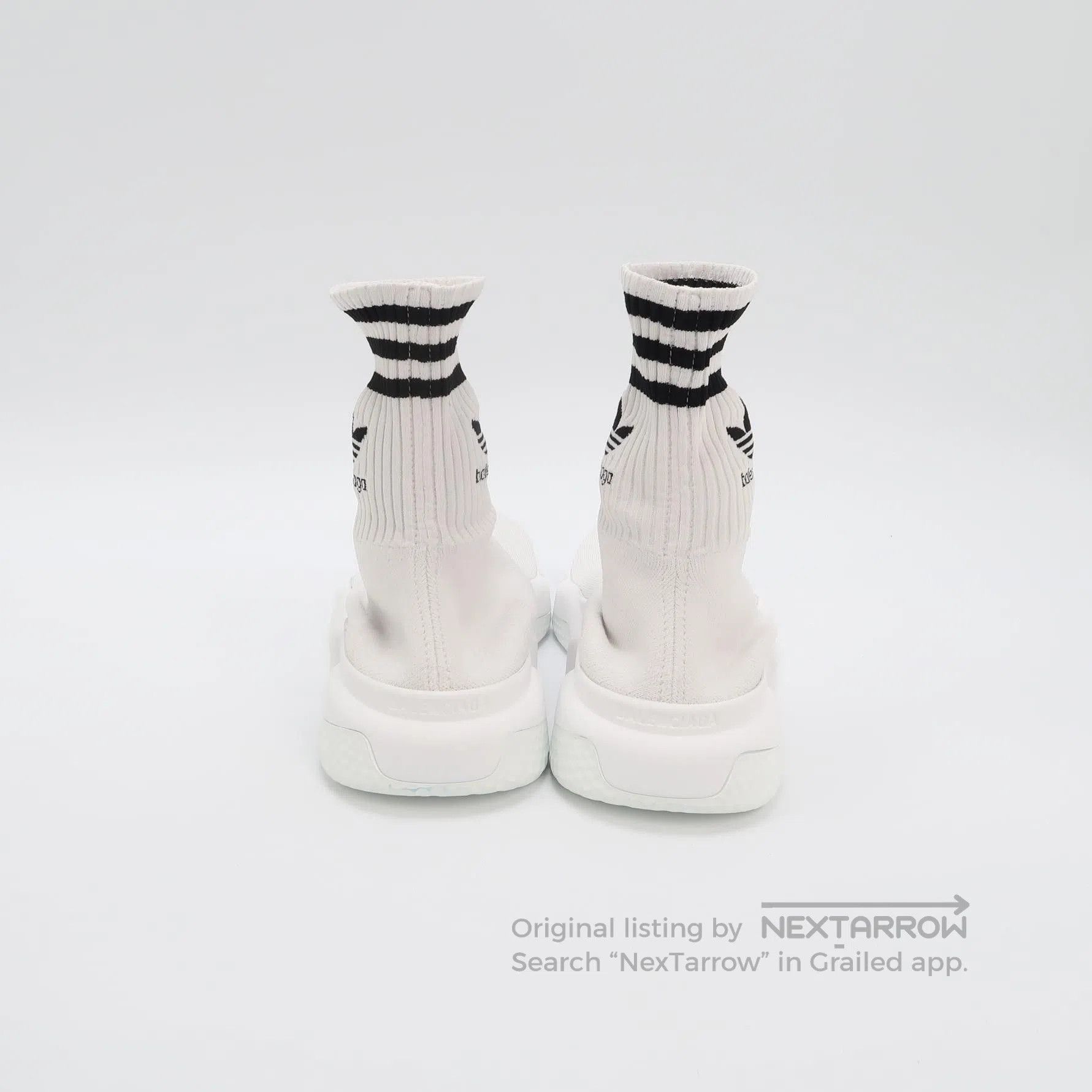 Balenciaga Balenciaga x Adidas Striped Sock Sneakers. Size US 10 / EU 43 - 4 Thumbnail
