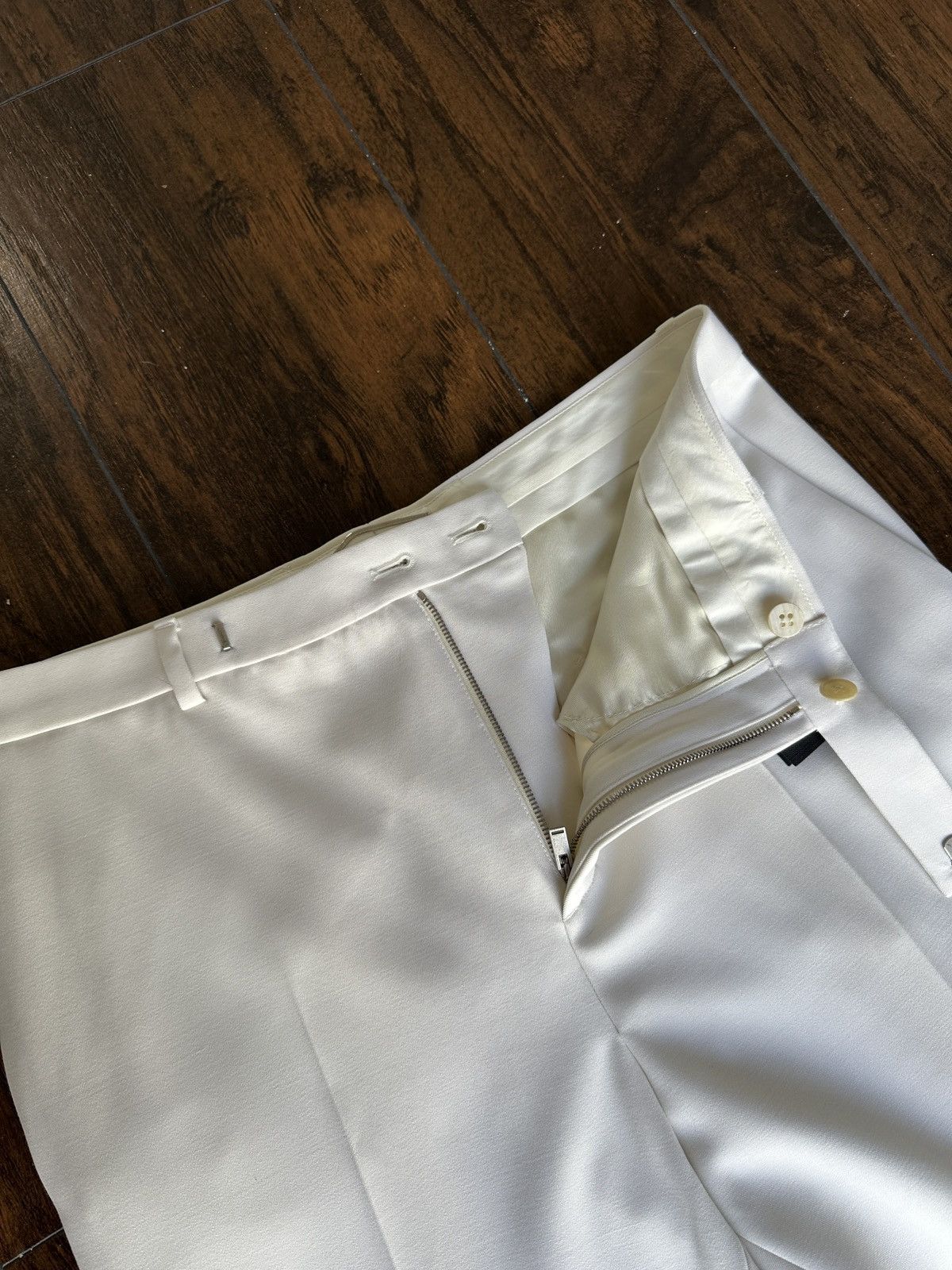 Saint Laurent Paris Ivory Wool Suit Pants Size 48R - 3 Thumbnail