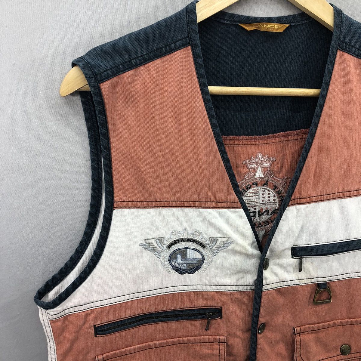 Lancel Vintage 90’s Lancel Colour Block Vest Size US M / EU 48-50 / 2 - 2 Thumbnail