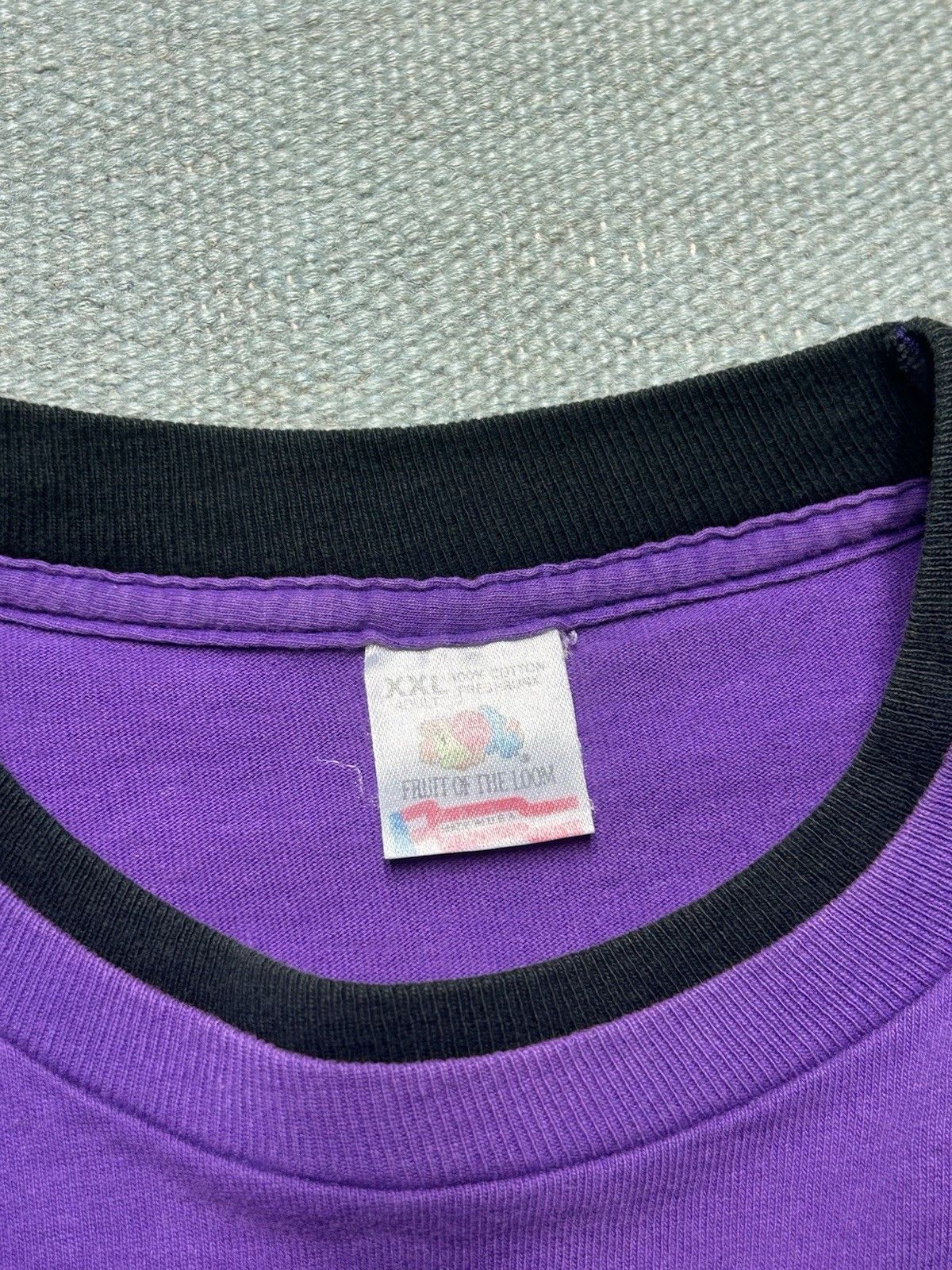 Vintage Vtg 90s blank t shirt fruit of the loom plum soft cotton XL Size US XL / EU 56 / 4 - 4 Thumbnail