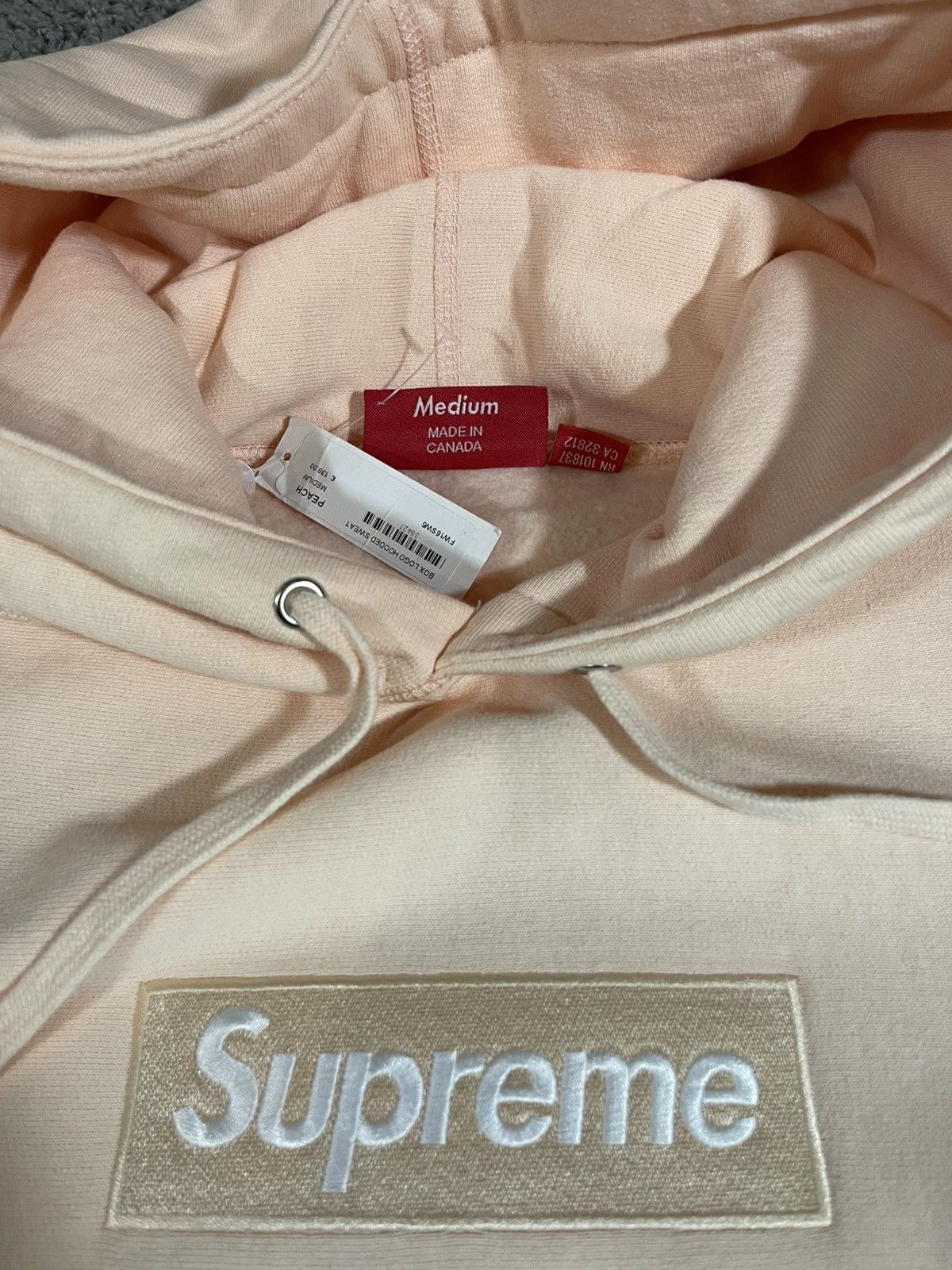 Supreme 2016FW Supreme Box Logo Hoodie Hooded Sweatshirt Peach Pink Size US M / EU 48-50 / 2 - 6 Thumbnail