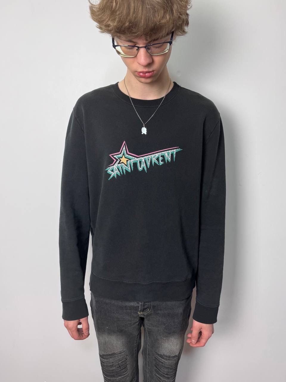 Saint Laurent Paris Saint laurent paris star logo sweatshirt Size US S / EU 44-46 / 1 - 6 Thumbnail