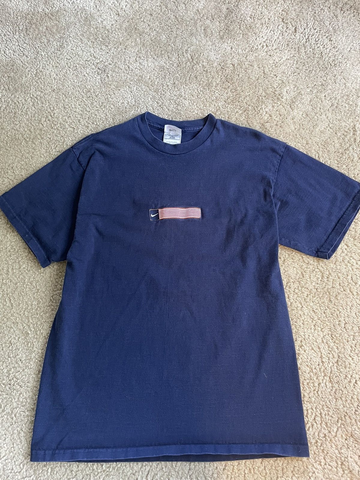Nike × Vintage 90’s nike american flag tee Size US L / EU 52-54 / 3 - 1 Thumbnail
