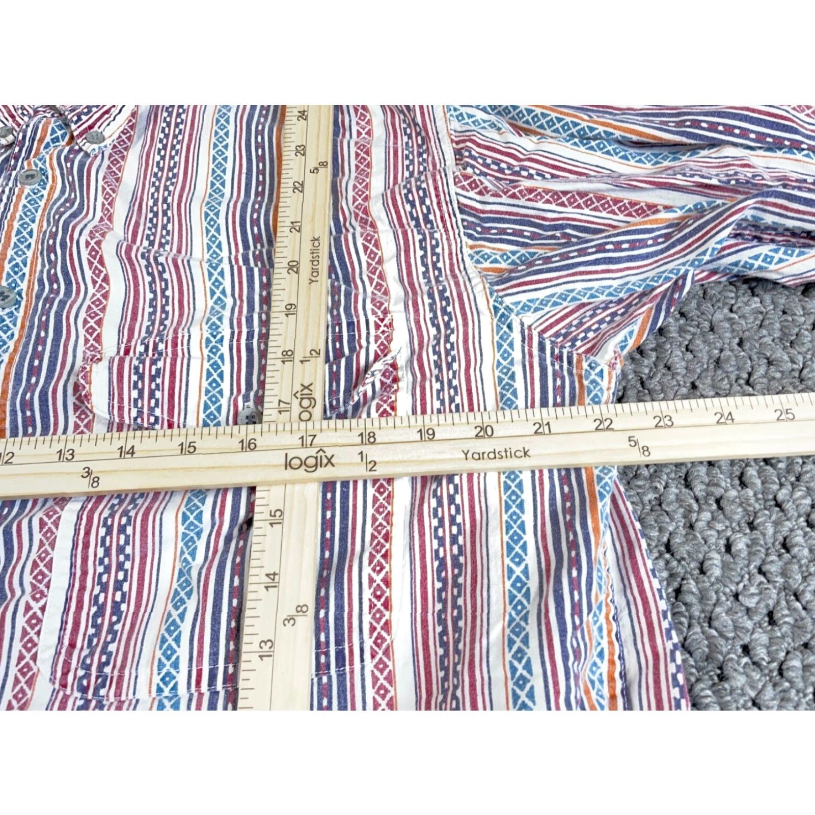 Vintage VTG Falls Creek Button-Down Shirt Adult XL White Geometric Tribal Boho Aztec Bohemian Hipster Retro Casual Mens Shirt Size US XL / EU 56 / 4 - 5 Thumbnail