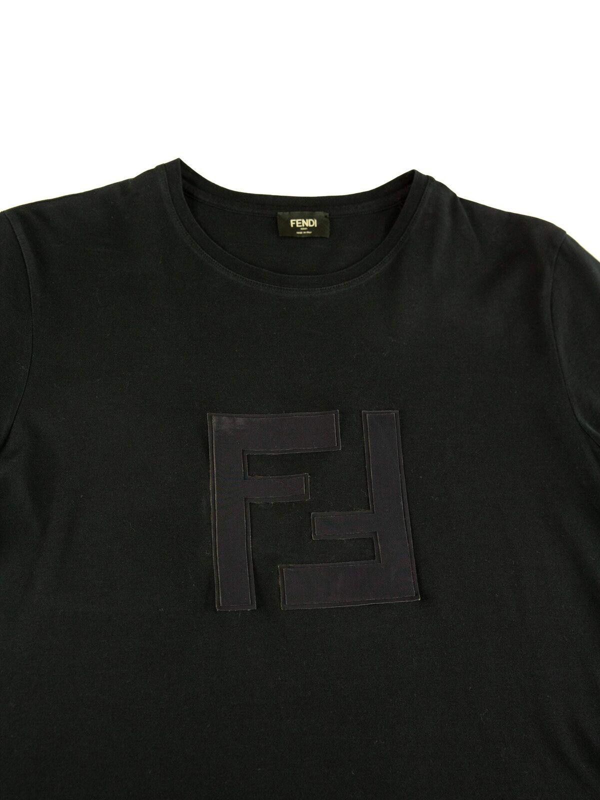 Fendi Fendi Mens FF T Shirt Black Large Black Size US L / EU 52-54 / 3 - 2 Thumbnail