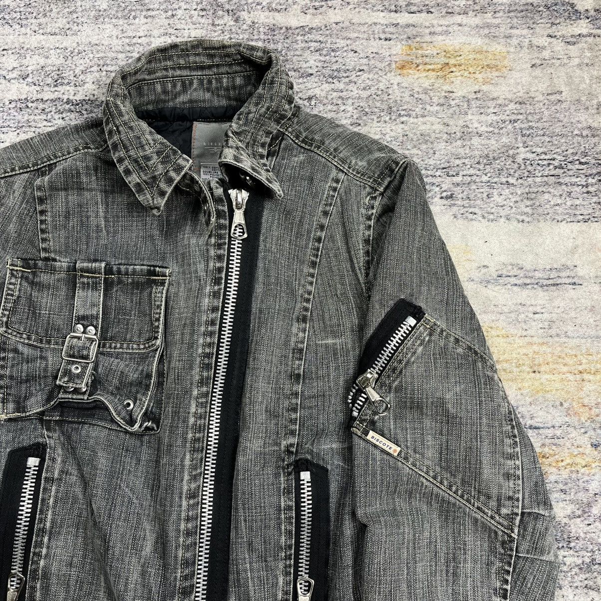 Japanese Brand × Le Grande Bleu (L.G.B.) × Tornado Mart Biscote cropped bondage biker denim jacket Size M / US 6-8 / IT 42-44 - 8 Thumbnail