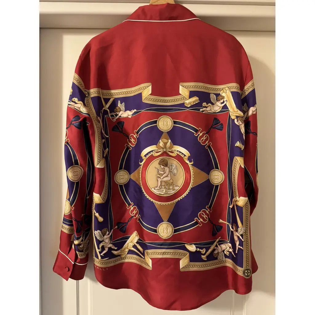 Bally o1y1224 Long Sleeves Patterned Silk Shirt in Multicolor Size US S / EU 44-46 / 1 - 4 Thumbnail