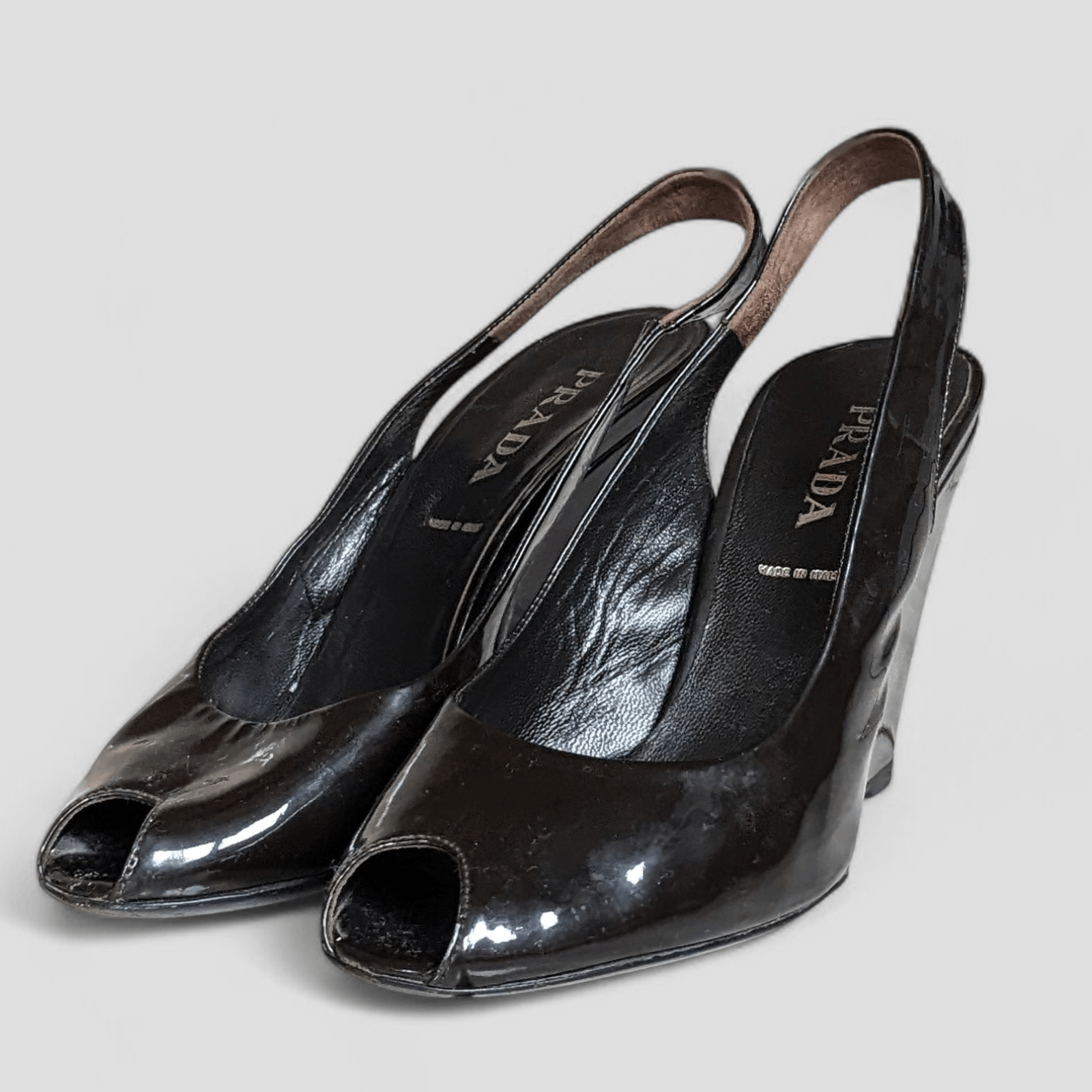 Prada Women’s Slingback Wedge Heels – Size EU 36.5