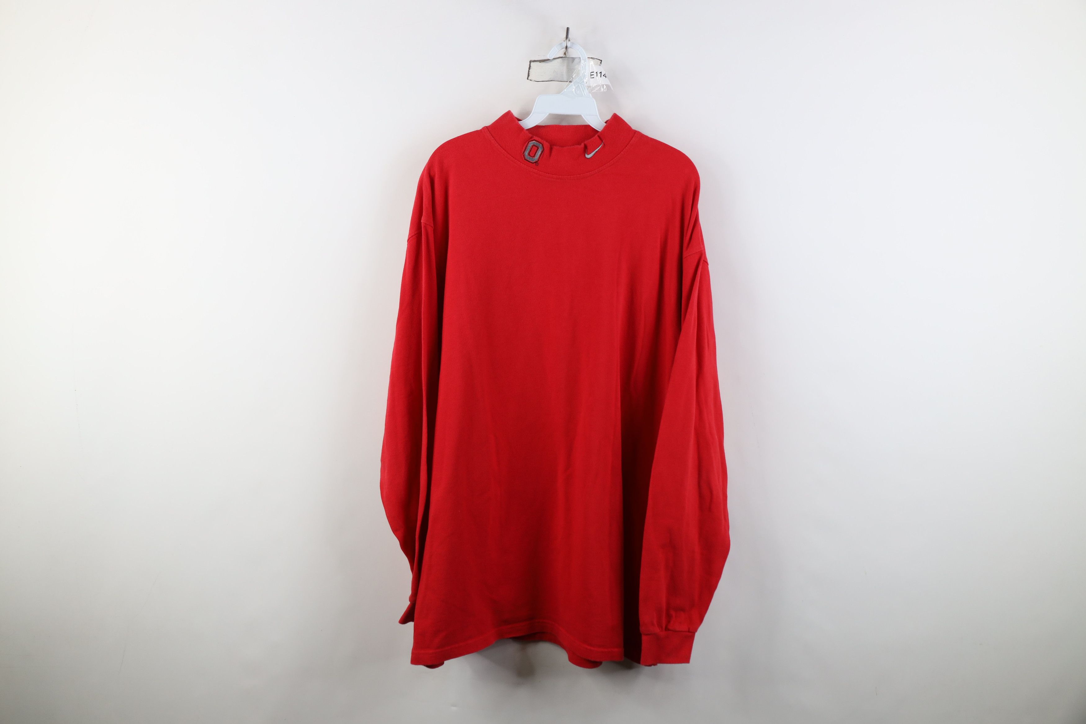 Nike Vintage Nike Swoosh Ohio State University Mock Neck T-Shirt Size US XL / EU 56 / 4 - 1 Thumbnail