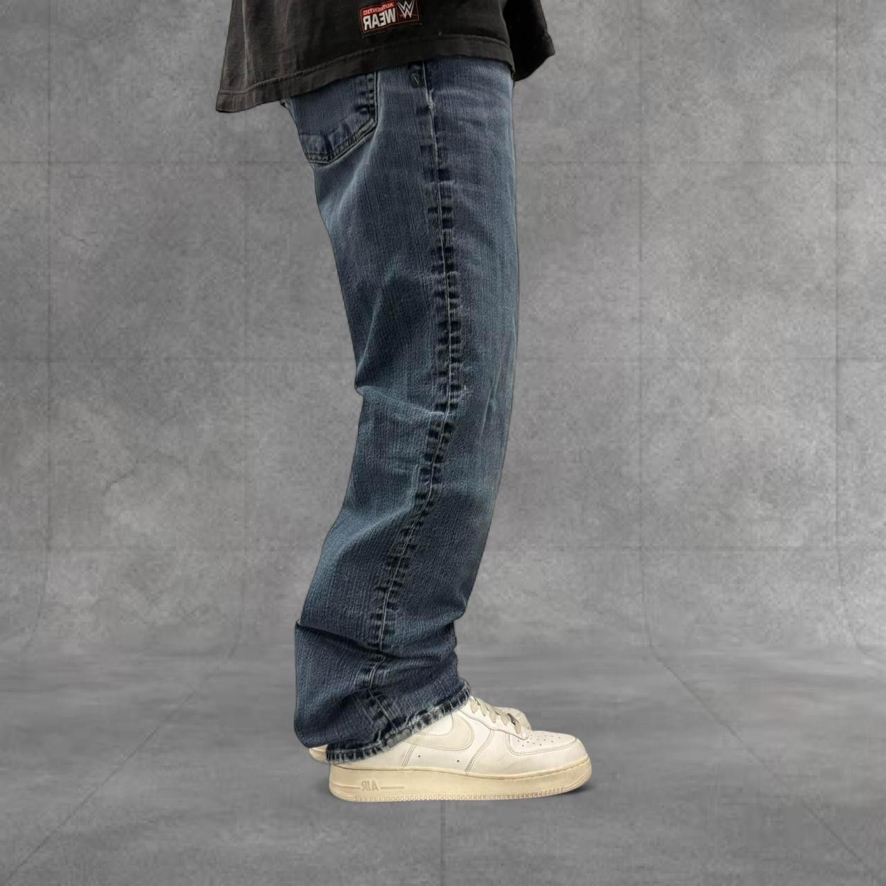 Lucky Brand Crazy Vintage Y2K 2000s Baggy Lucky Brand Dark Wash Denim Jeans! Size US 36 / EU 52 - 2 Thumbnail