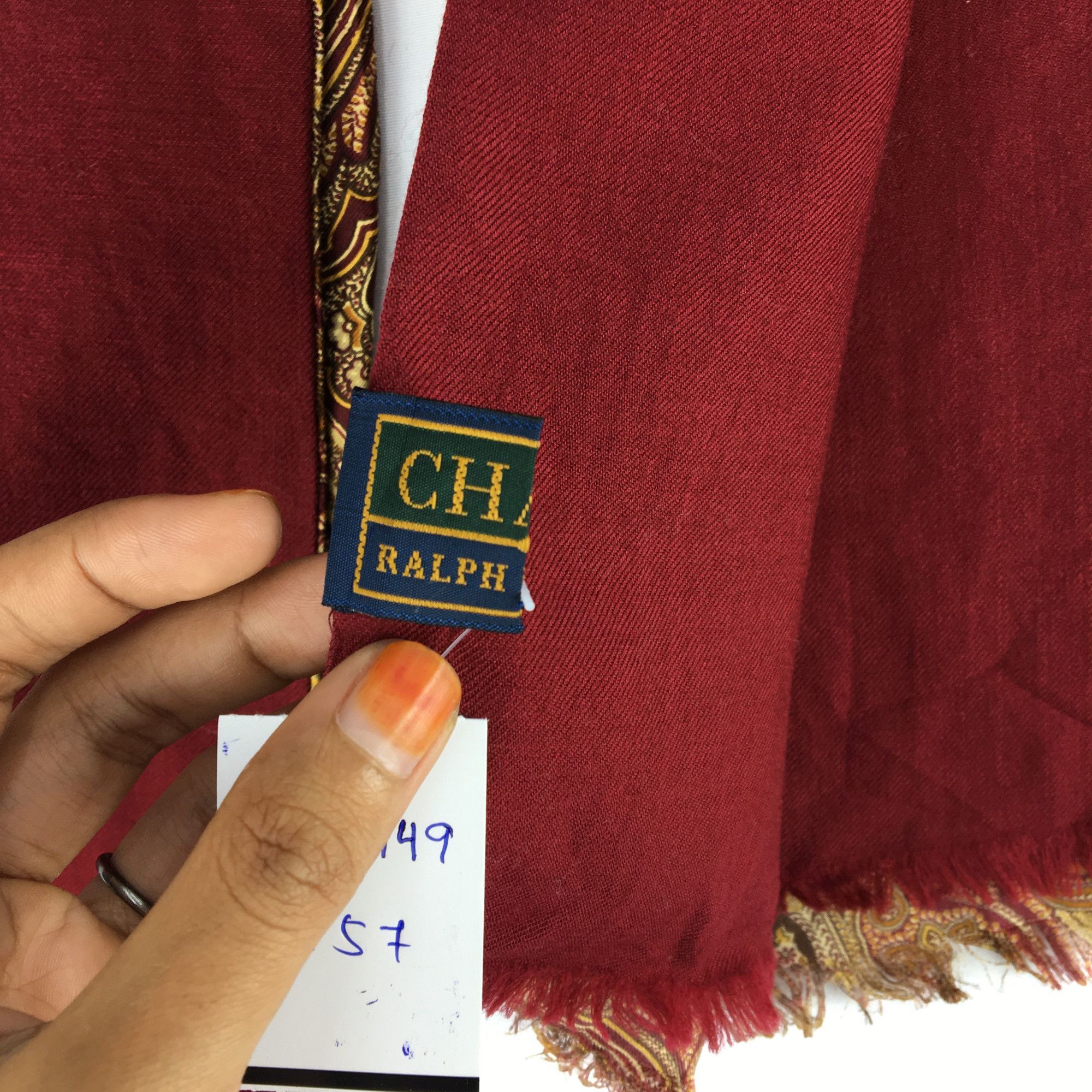 Ralph Lauren Vintage Chap Ralph Lauren SILK Scarf Muffler Wool Scarves Size ONE SIZE - 4 Thumbnail