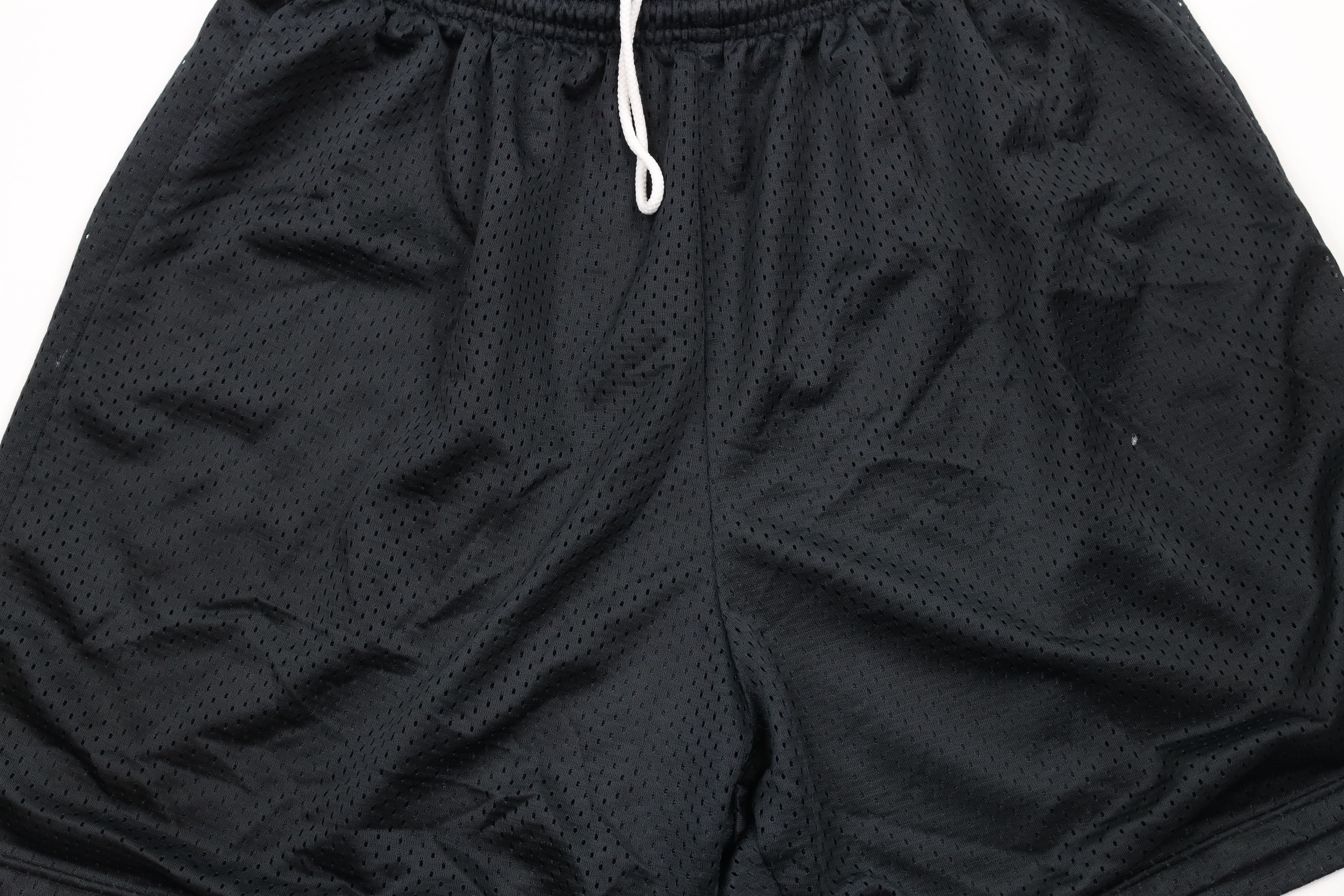 Vintage Vintage 90s Streetwear Blank Above Knee Mesh Shorts Black Size US 34 / EU 50 - 3 Thumbnail