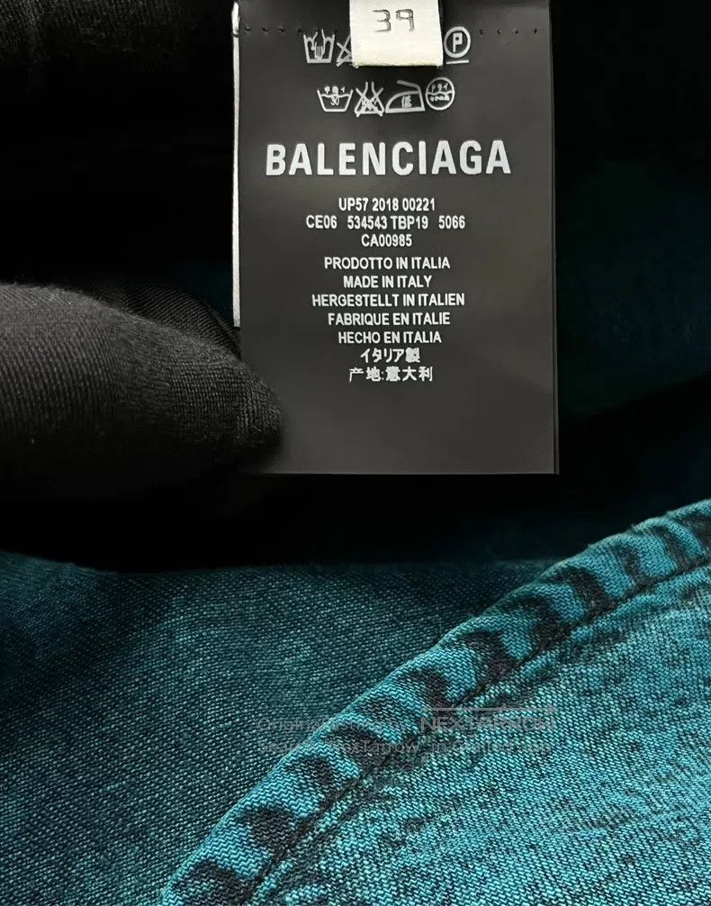 Balenciaga Balenciaga size 39 Lake Blue Pocket Water Washed Letter Lo Size US S / EU 44-46 / 1 - 5 Thumbnail