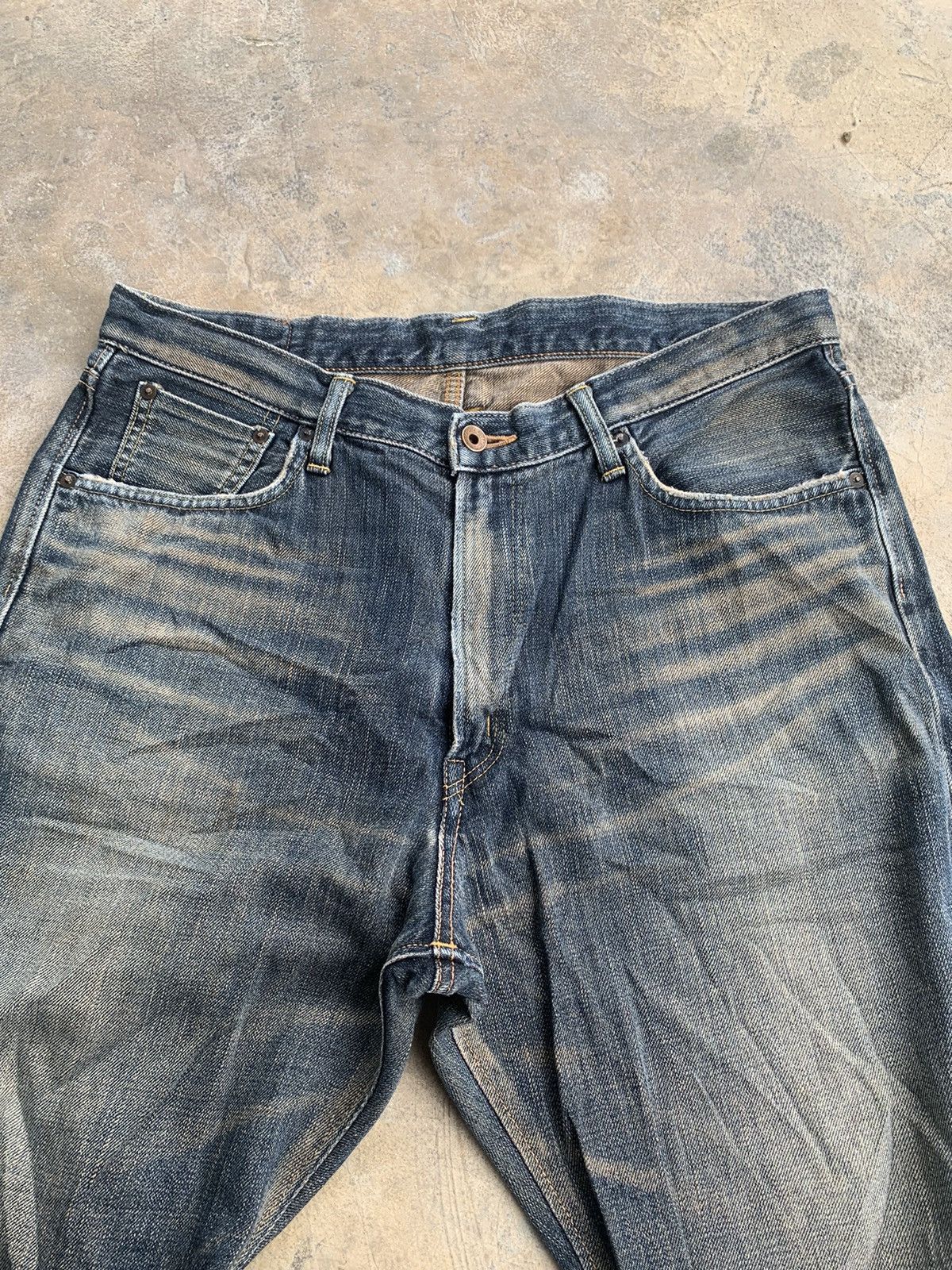 Edwin × Japanese Brand × Vintage Vintage Edwin 505z Selvedge Distressed Denim Size US 35 - 9 Thumbnail