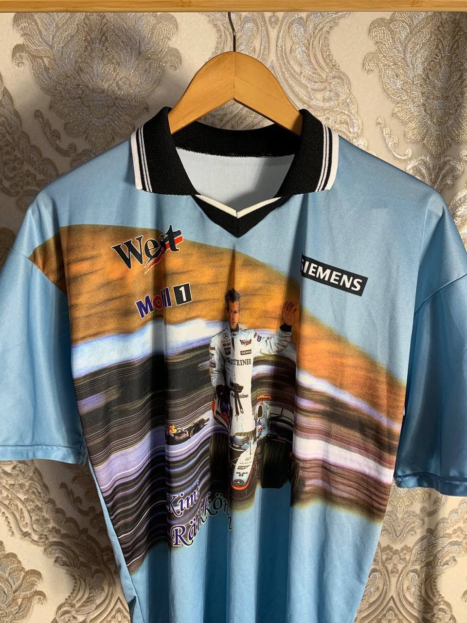 NASCAR VINTAGE MERCEDES BENZ KIMI RAIKKONEN F1 RACING RETRO Y2K 90s Size US S / EU 44-46 / 1 - 2 Thumbnail