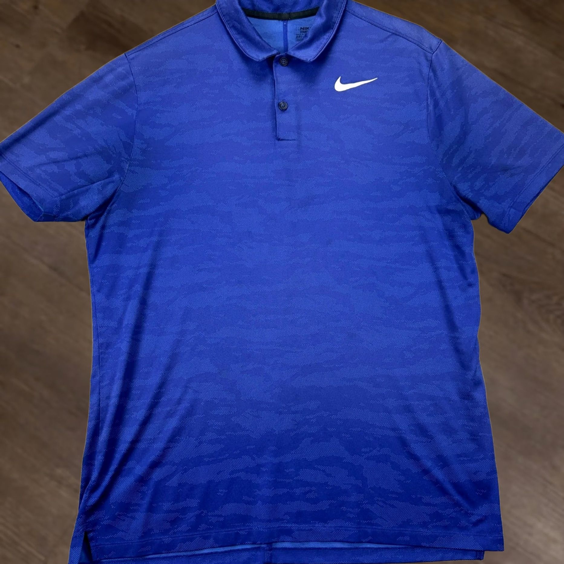Nike Nike Golf Polo Shirt Mens L Blue Dri-Fit Standard Fit Performance Camouflage Casual Activewear Shirt Size US L / EU 52-54 / 3 - 1 Thumbnail