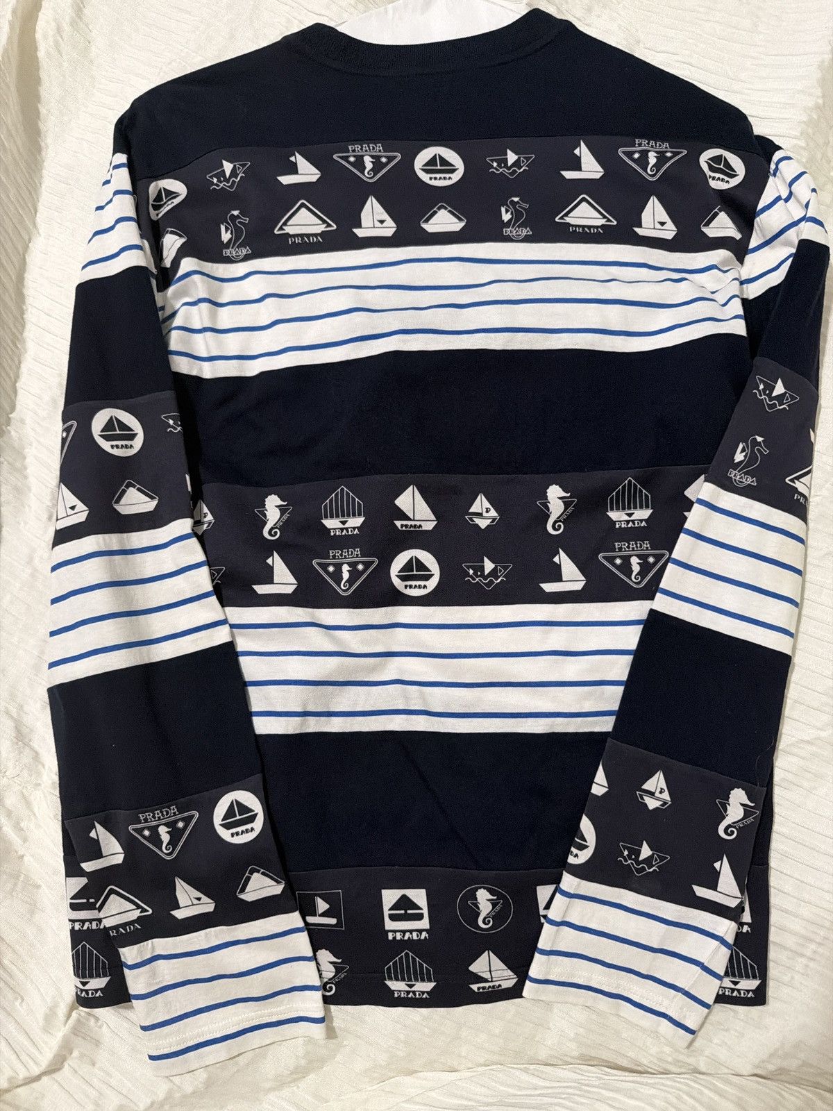 Prada Prada Nautical Long Sleeve T-Shirt Size US S / EU 44-46 / 1 - 6 Thumbnail