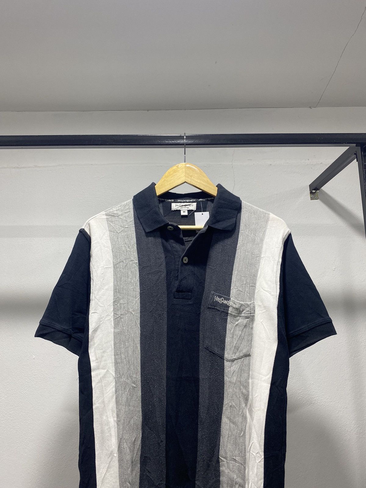 Designer × Vintage × Yves Saint Laurent Yves Saint Laurent Ysl Polo Shirt Collar 90s 80s Size US S / EU 44-46 / 1 - 2 Thumbnail