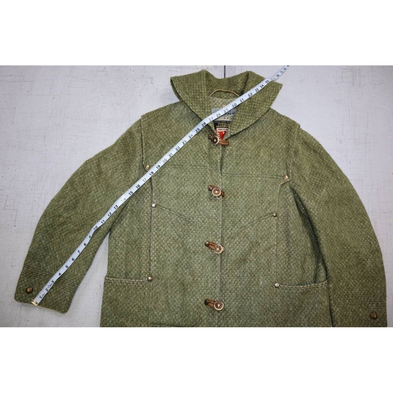 Vintage Vintage 70s Piz Palu Tyroler Loden Coat Green Rare Size 14 Size XL / US 12-14 / IT 48-50 - 7 Thumbnail