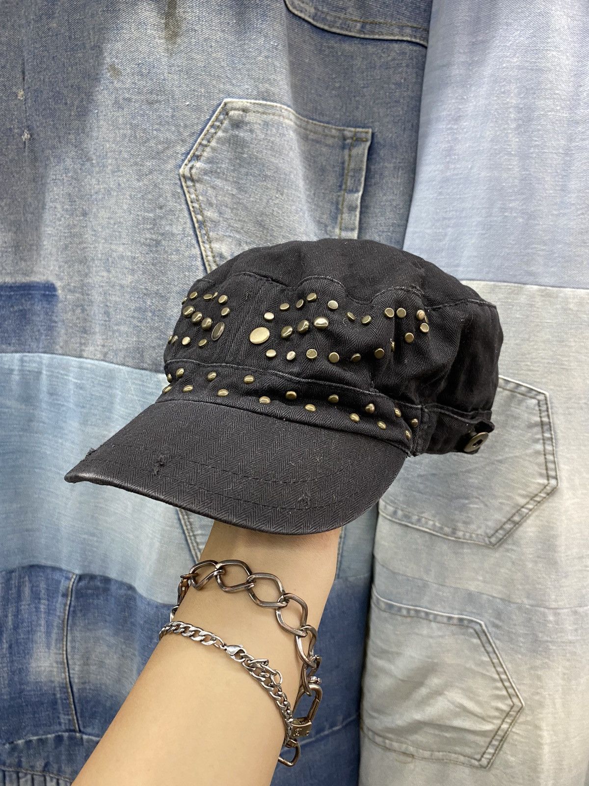 If Six Was Nine × Japanese Brand × KMRii studded cadet hat commando Size 30 - 3 Thumbnail