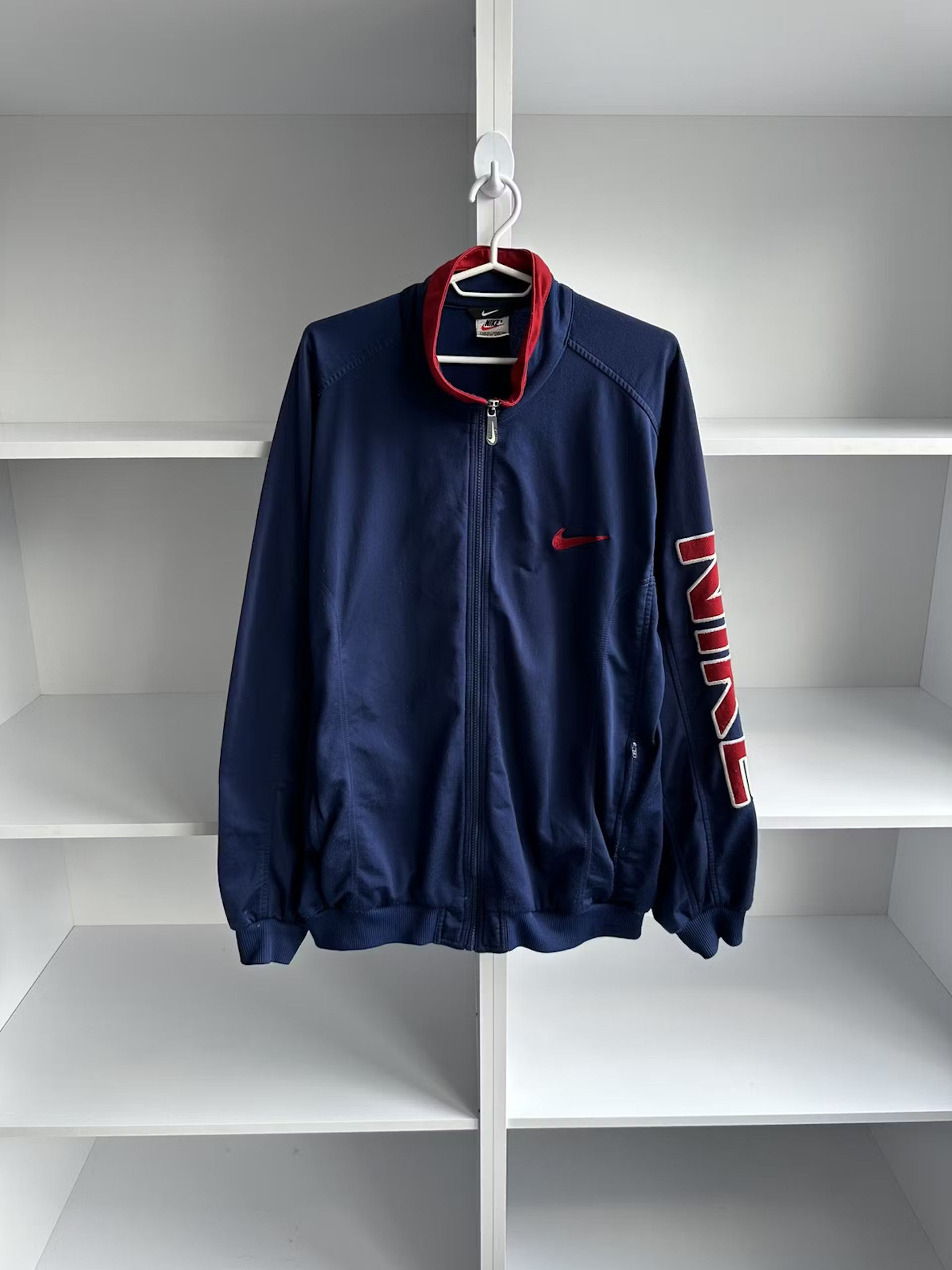 Nike × Vintage Vintage Nike Premier Navy Track Jacket Size US XL / EU 56 / 4 - 1 Thumbnail