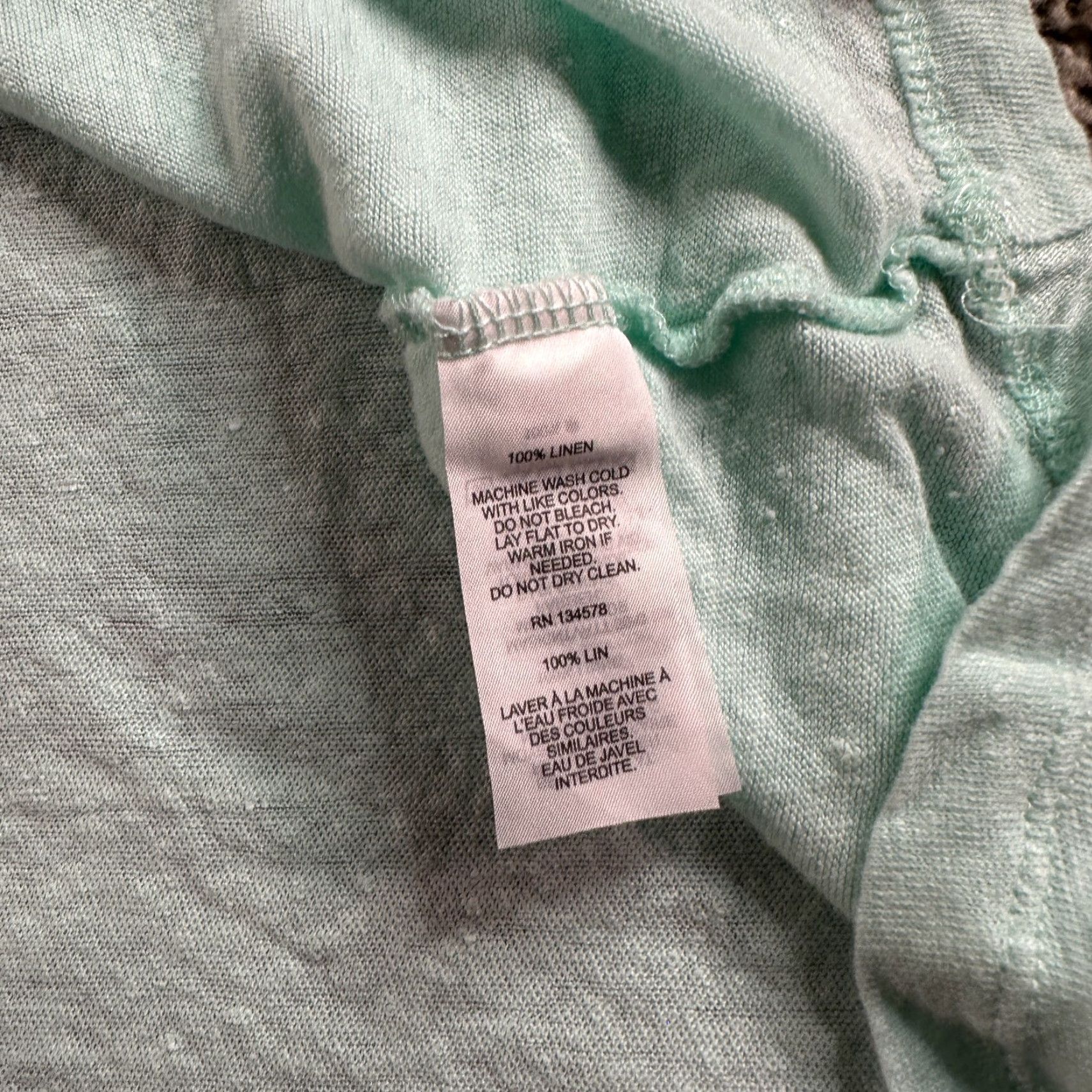 Vineyard Vines VINEYARD VINES Shirt Womens XL Green Linen V Neck Short Sleeve T-Shirt Casual Preppy Logo 90s Mens Womens Size XL / US 12-14 / IT 48-50 - 5 Thumbnail
