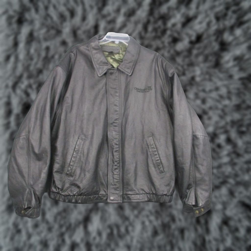 Port Authority Port Authority Leather Jacket Mens 2XL Black Bomber Cleveland Cliffs Logo J-780 Size US XXL / EU 58 / 5 - 1 Thumbnail
