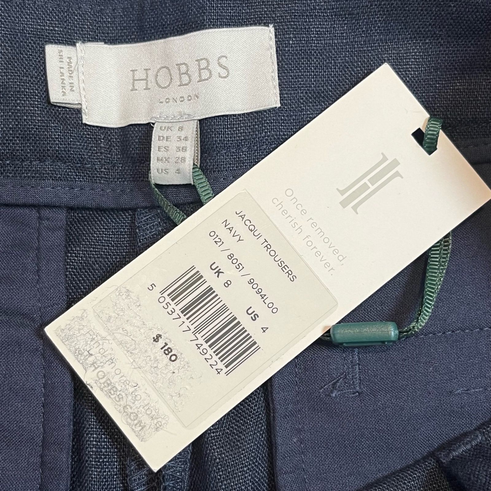 Hobbs London HOBBS LONDON Jacqui Wide Leg Linen Trousers Size 4 NWT Size 27" / US 4 / IT 40 - 7 Thumbnail