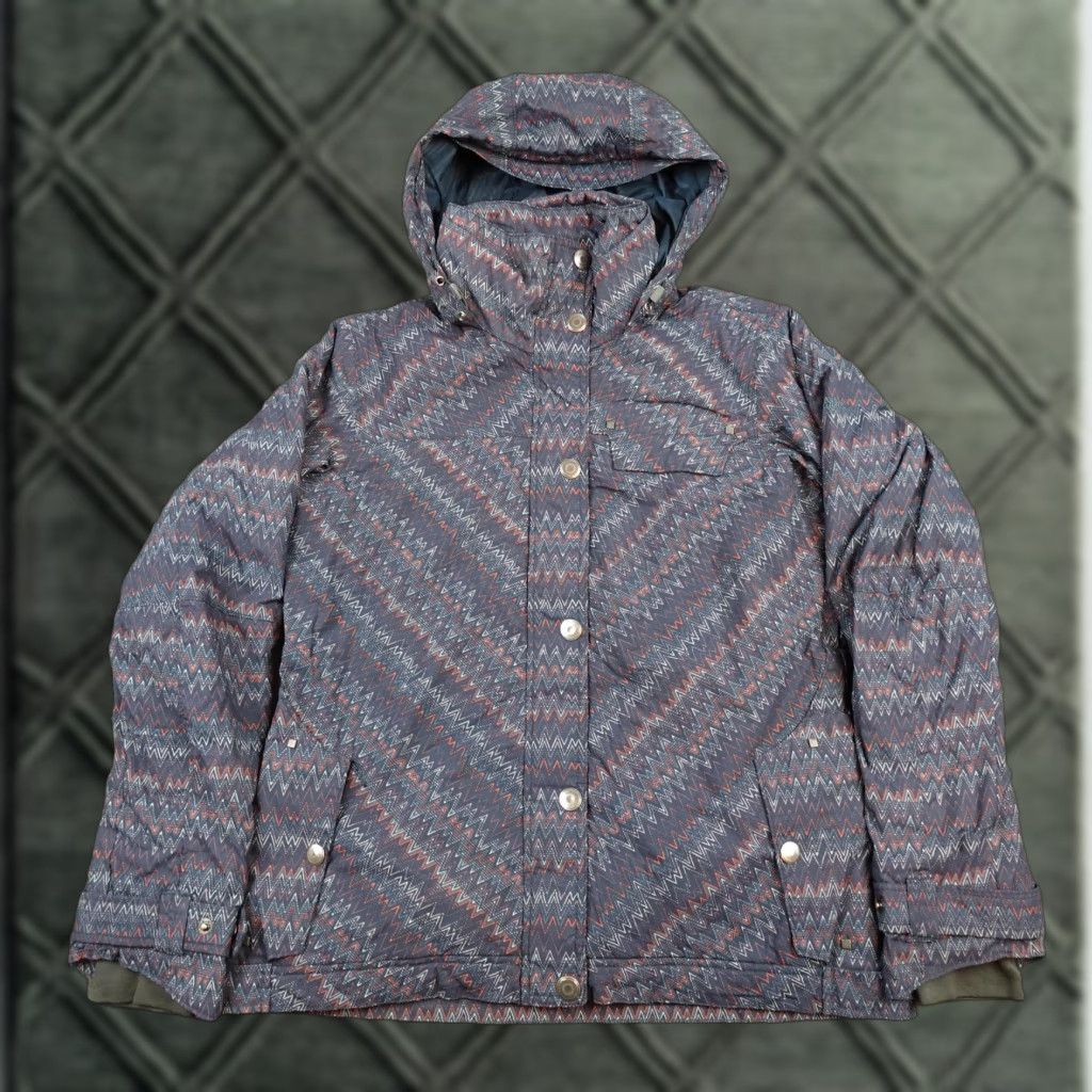Vintage Columbia Jacket Womens M Blue Chevron Hooded Insulated Ski Snowboard WL4028 Size M / US 6-8 / IT 42-44 - 1 Thumbnail