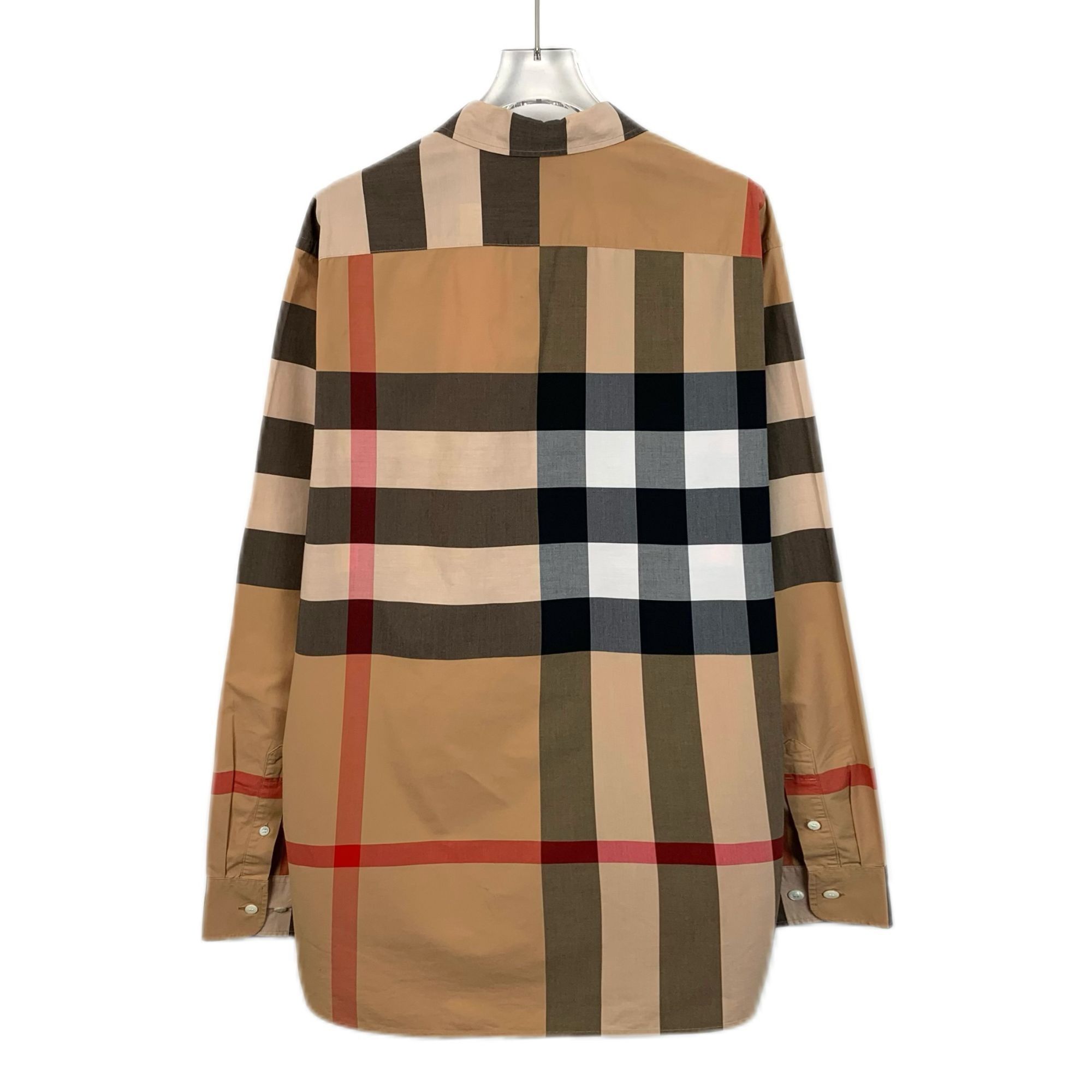 Burberry Burberry Mens Brown Classic Check Long Sleeve Shirt L 95% Co Size L / US 10 / IT 46 - 7 Thumbnail