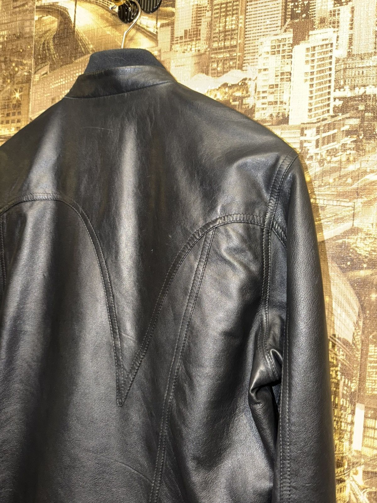 Levi's Vintage Levis Blue Star Biker Jacket Lederjacket Bombers 90s Size US M / EU 48-50 / 2 - 13 Thumbnail
