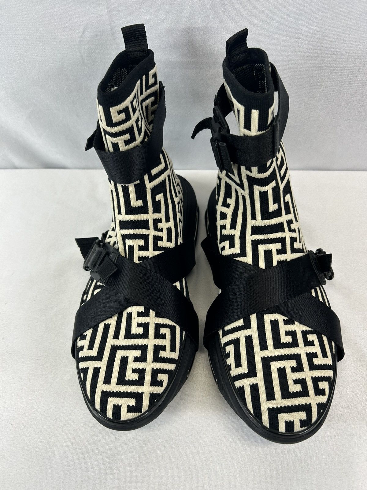 Balmain Balmain BBold Strap Monogram High Top Sneaker Size US 7 / EU 40 - 5 Thumbnail