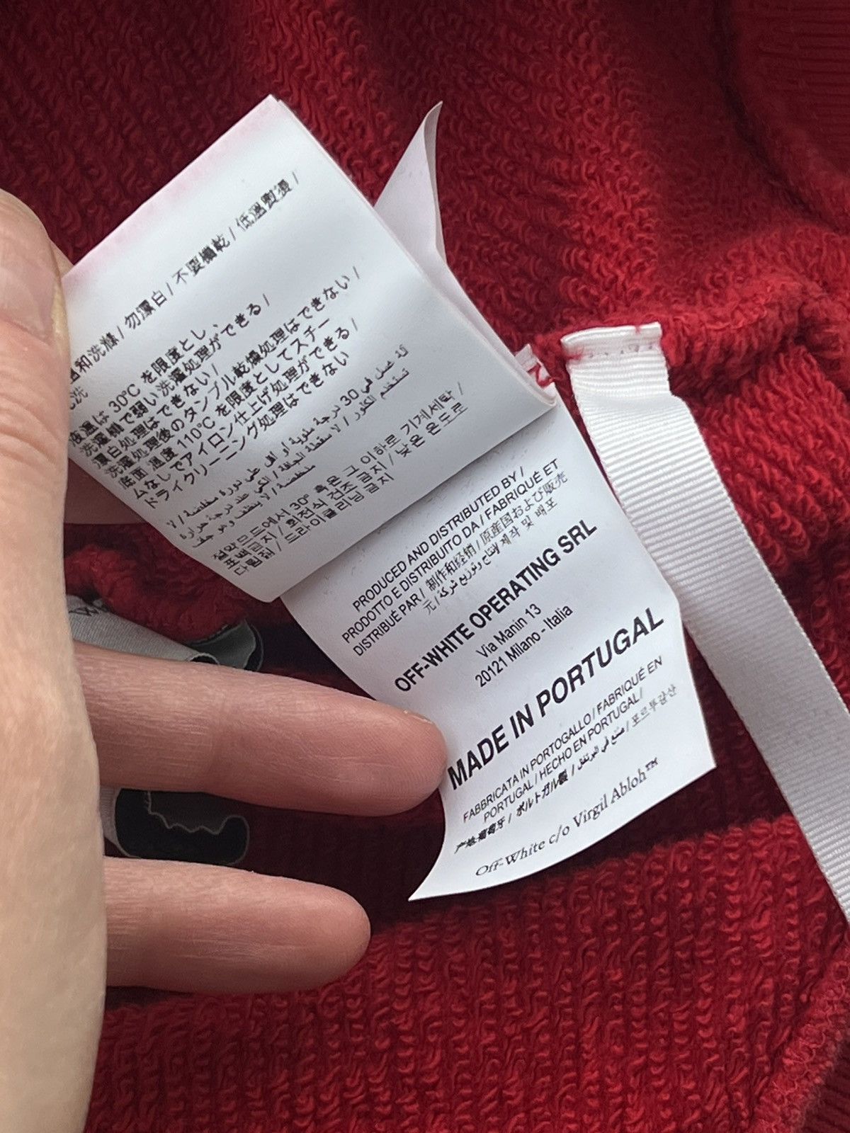 Off-White Off White red hoodie virgil abloh Size US M / EU 48-50 / 2 - 8 Thumbnail