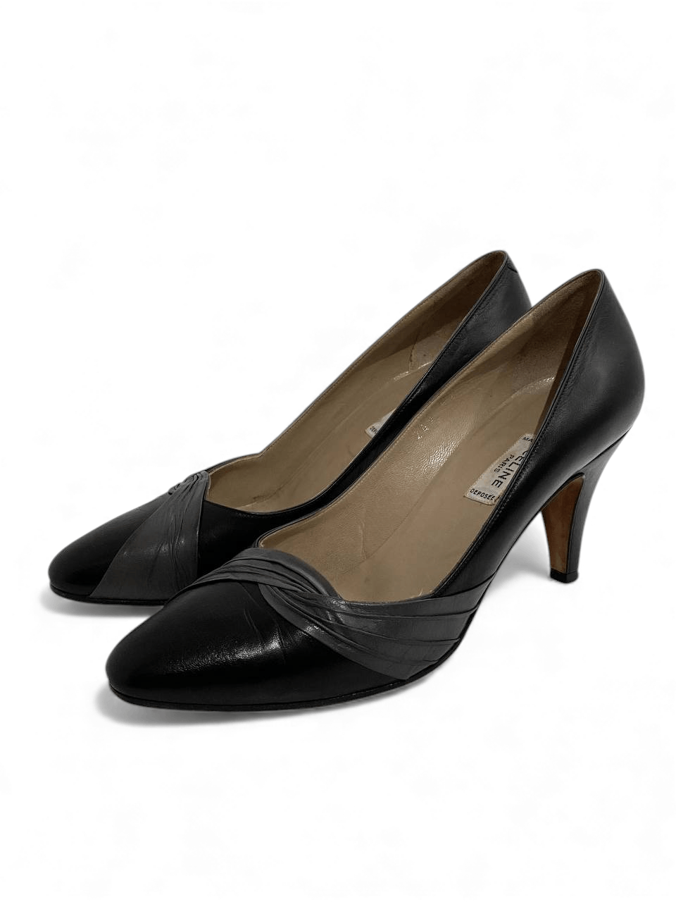 Celine Celine Paris Vintage Black Mid Heel Pumps Shoes Size US 7 / IT 37 - 4 Thumbnail