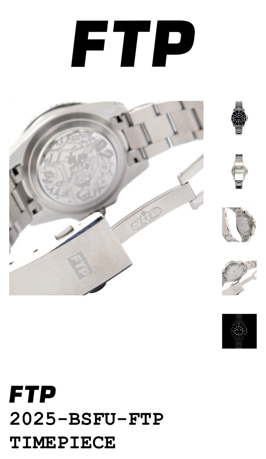 Fuck The Population FTP movement time piece 2025 bsfu ftp DS. Sealed Size ONE SIZE - 15 Thumbnail