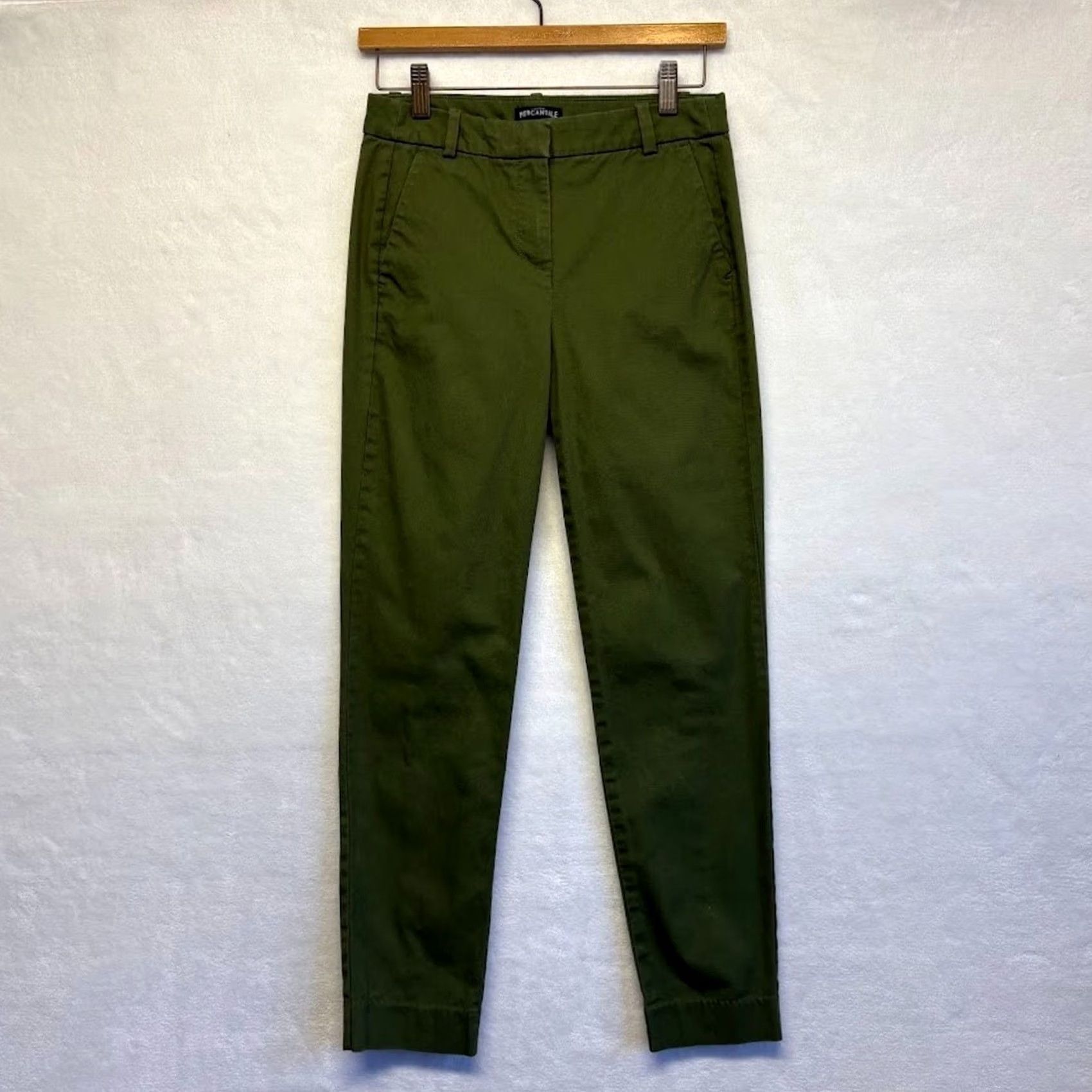 J.Crew J. Crew Slim Crop Chino Pants Olive Green Size 0 Size 25" / US 0 / IT 36 - 2 Thumbnail