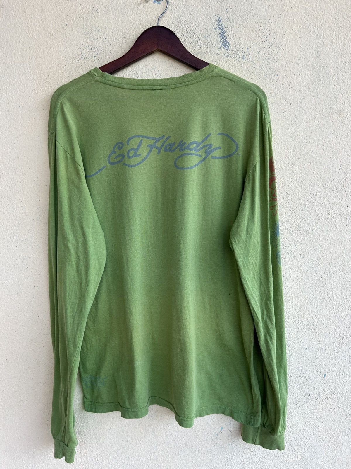 Ed Hardy Ed Hardy Sunfaded Long Sleeve Tshirt Size US L / EU 52-54 / 3 - 2 Thumbnail