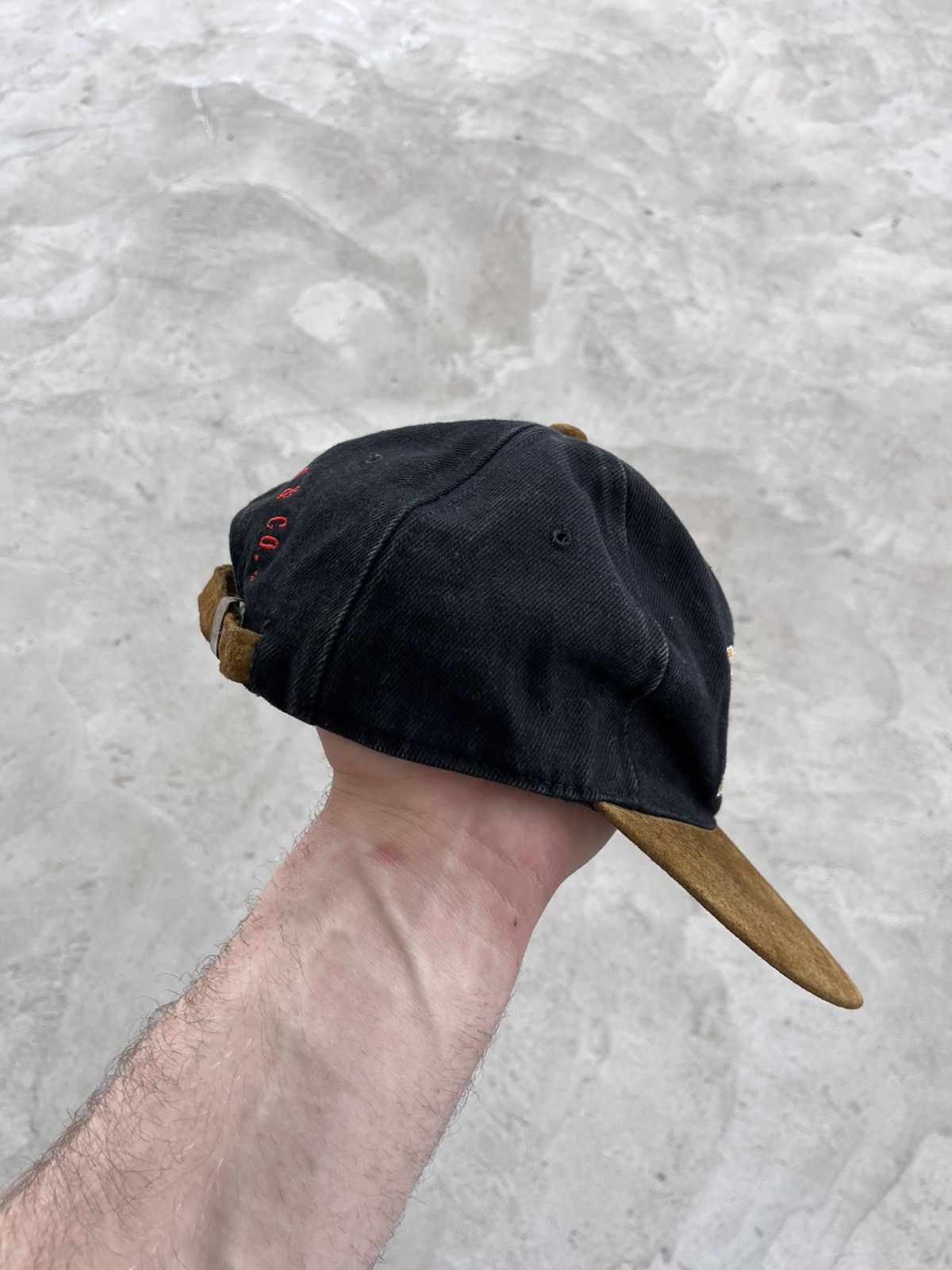 Levi's Vintage Levis 80s Cap Black Leather Visor Avantgarde Y2K Size ONE SIZE - 5 Thumbnail