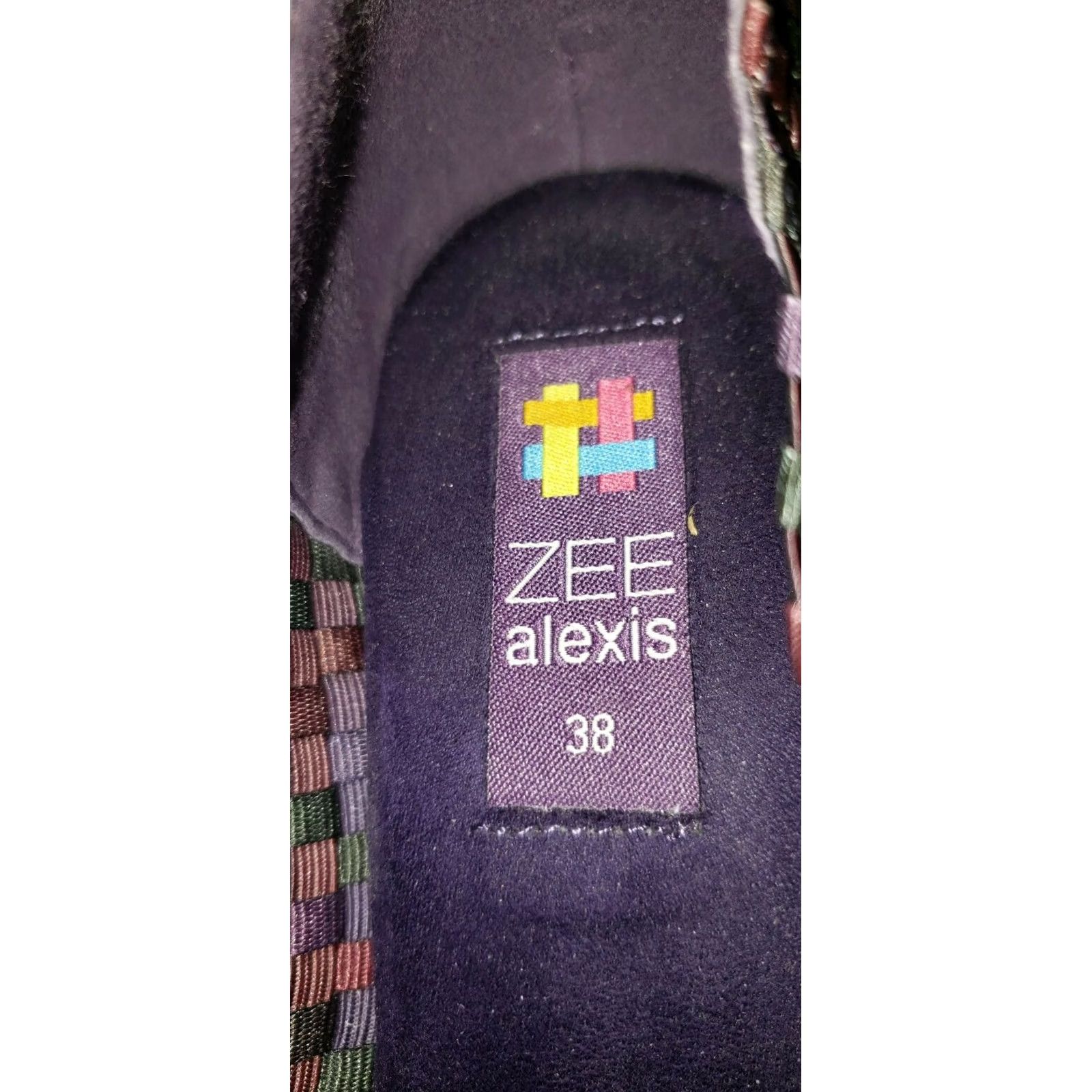 ALEXIS ZEE ALEXIS PURPLE WOVEN WEDGE WOMEN'S SIZE 7.5M OR 38EU Casual Comfort Shoes Size US 8 / IT 38 - 4 Thumbnail