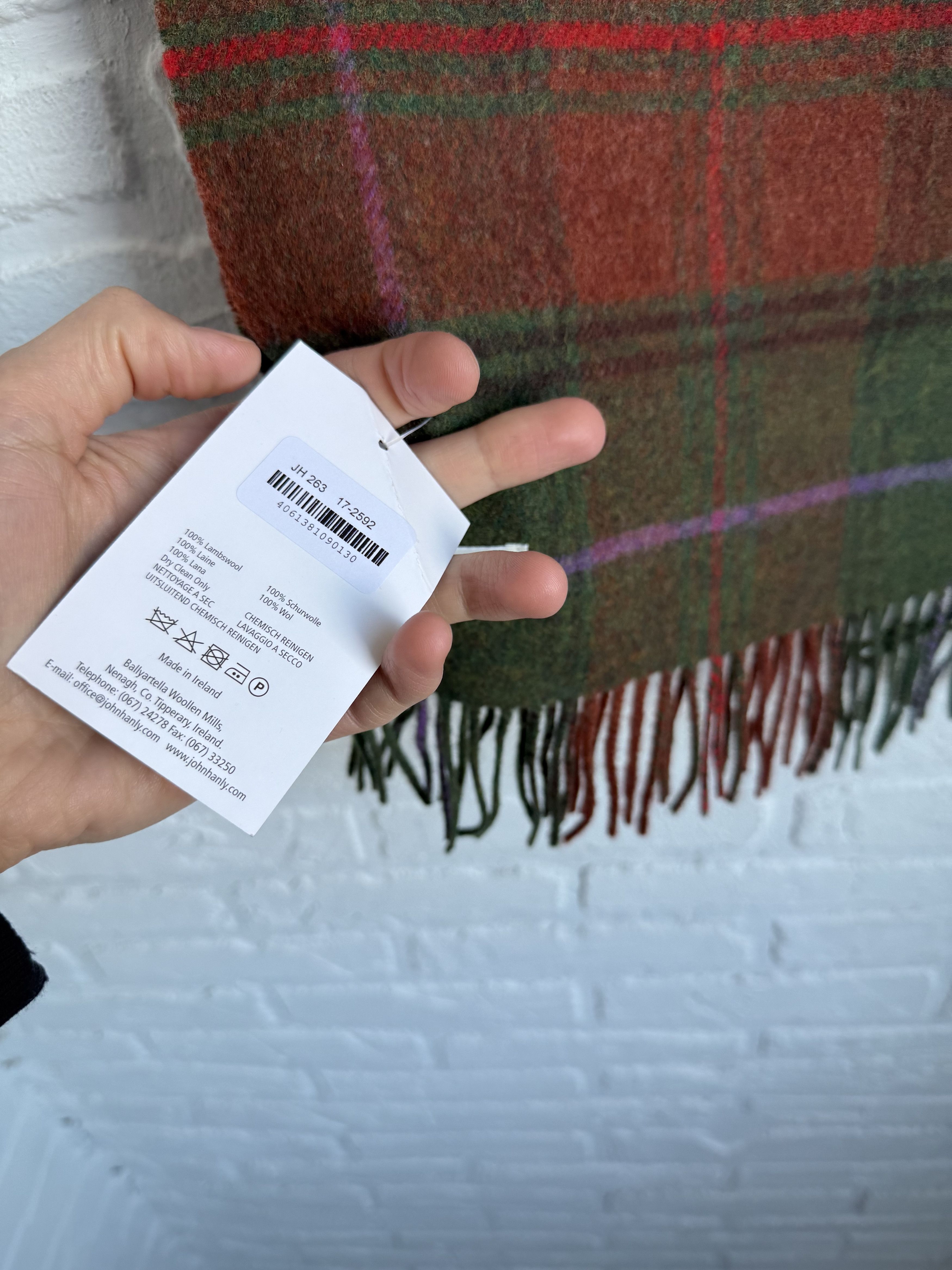 Other John Hanly Lambswool scarf woven in Ireland Tartan Plaid Size ONE SIZE - 3 Thumbnail