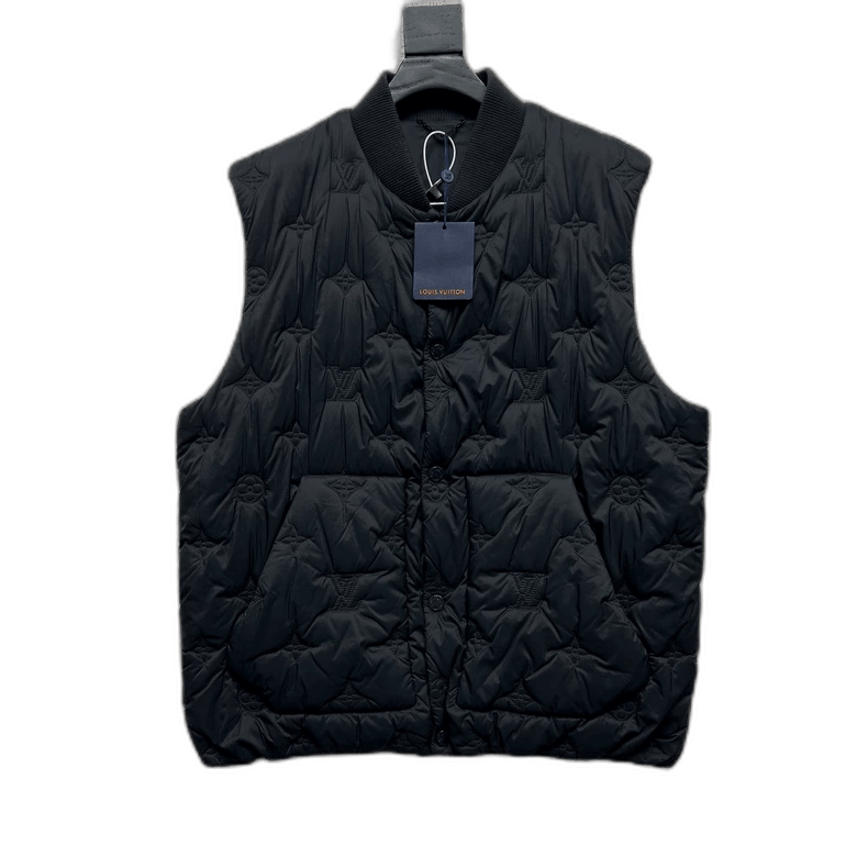 Louis Vuitton Louis Vuitton Black Quilted Logo Vest Size 56 Size US XXL / EU 58 / 5 - 1 Thumbnail