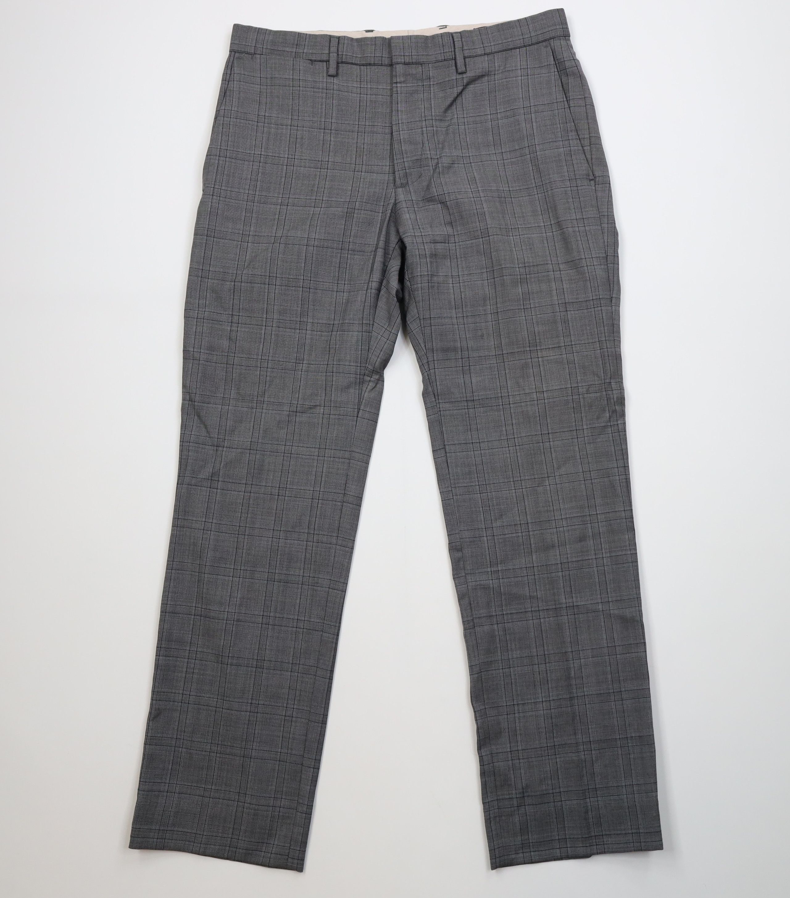 Banana Republic Banana Republic Slim Fit Wool Knit Chino Pants Gray Plaid Size US 31 - 1 Thumbnail