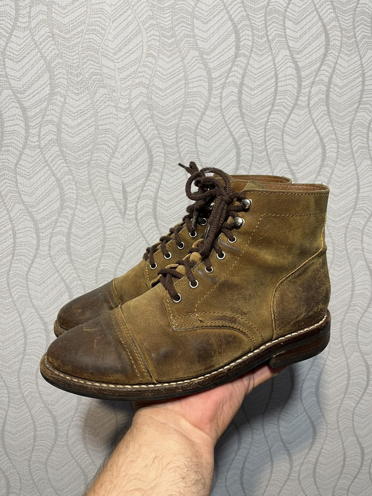 Thursday Boot Company Thursday Vintage Captain Brown Suede Chukka Distressed Boots Size US 8.5 / EU 41-42 - 3 Thumbnail