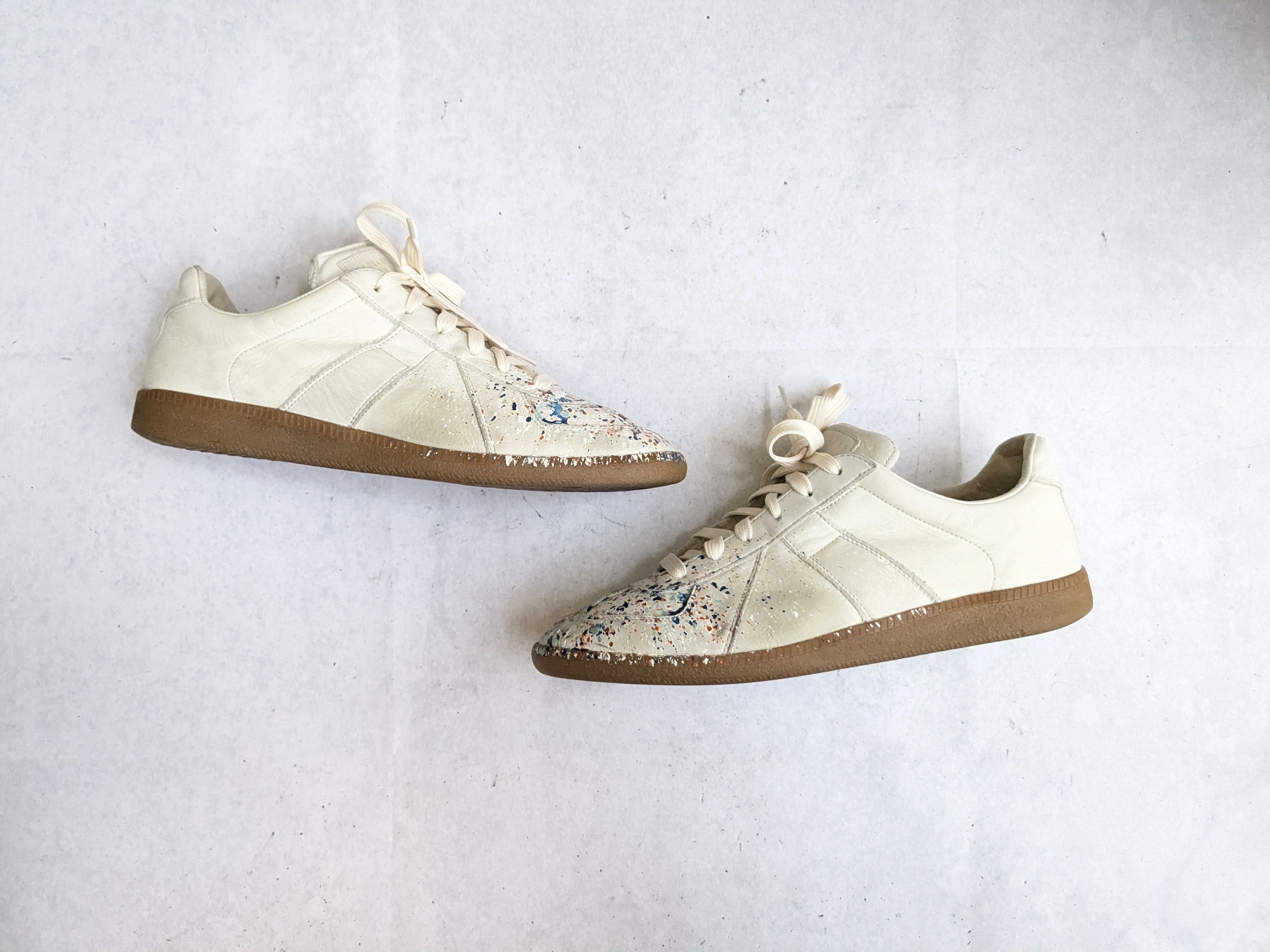 Maison Margiela Maison Margiela Replica GAT Paint Splatter 9 42 Low Tops Gum Size US 9 / EU 42 - 3 Thumbnail