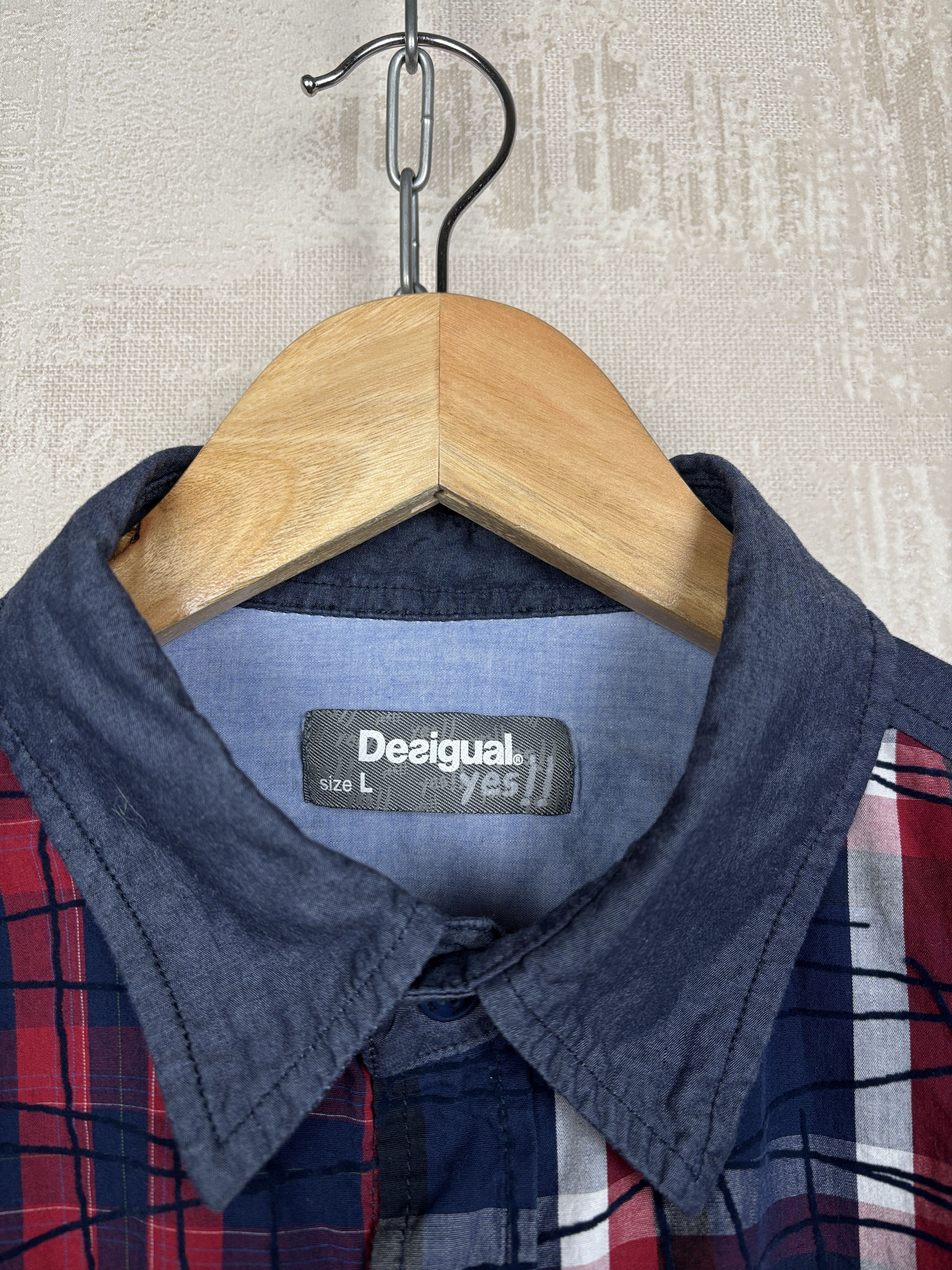 Desigual Desigual Check Long Sleeve Shirt Size US L / EU 52-54 / 3 - 4 Thumbnail