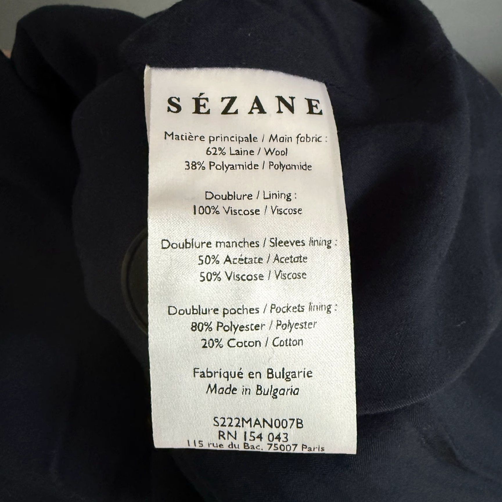 Vintage VINTAGE SEZANE Paulin Wool Coat Jacket Blue 34 / US 2 Wool Blend Check Short Coat Women Regular Size 2 Size XS / US 0-2 / IT 36-38 - 6 Thumbnail