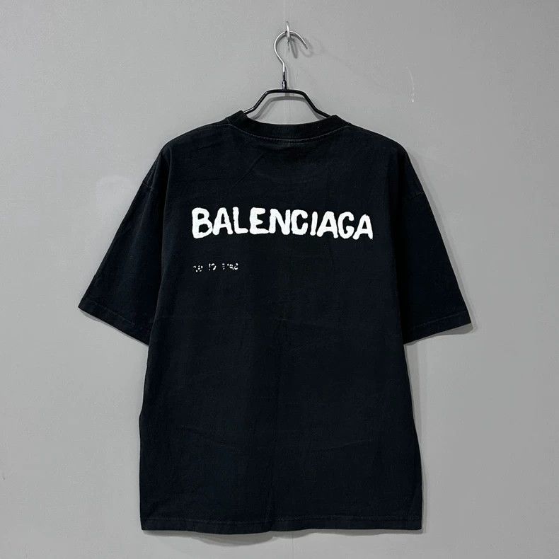 Balenciaga Balenciaga Graffiti logo black short sleeve Size US XS / EU 42 / 0 - 4 Thumbnail
