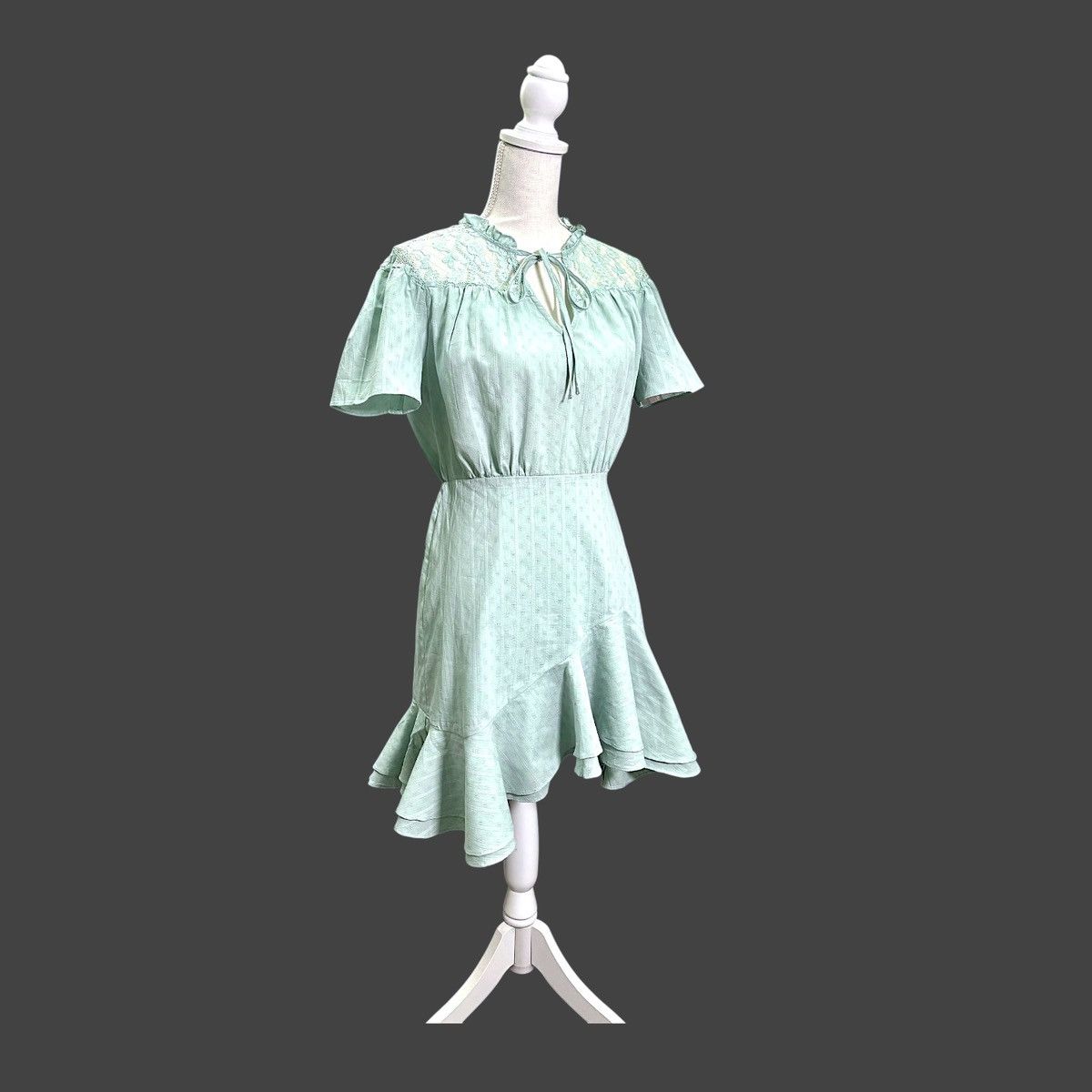 Other Main Strip Women’s Mint Green Lace Top Mini Dress Sz M Size M / US 6-8 / IT 42-44 - 8 Thumbnail
